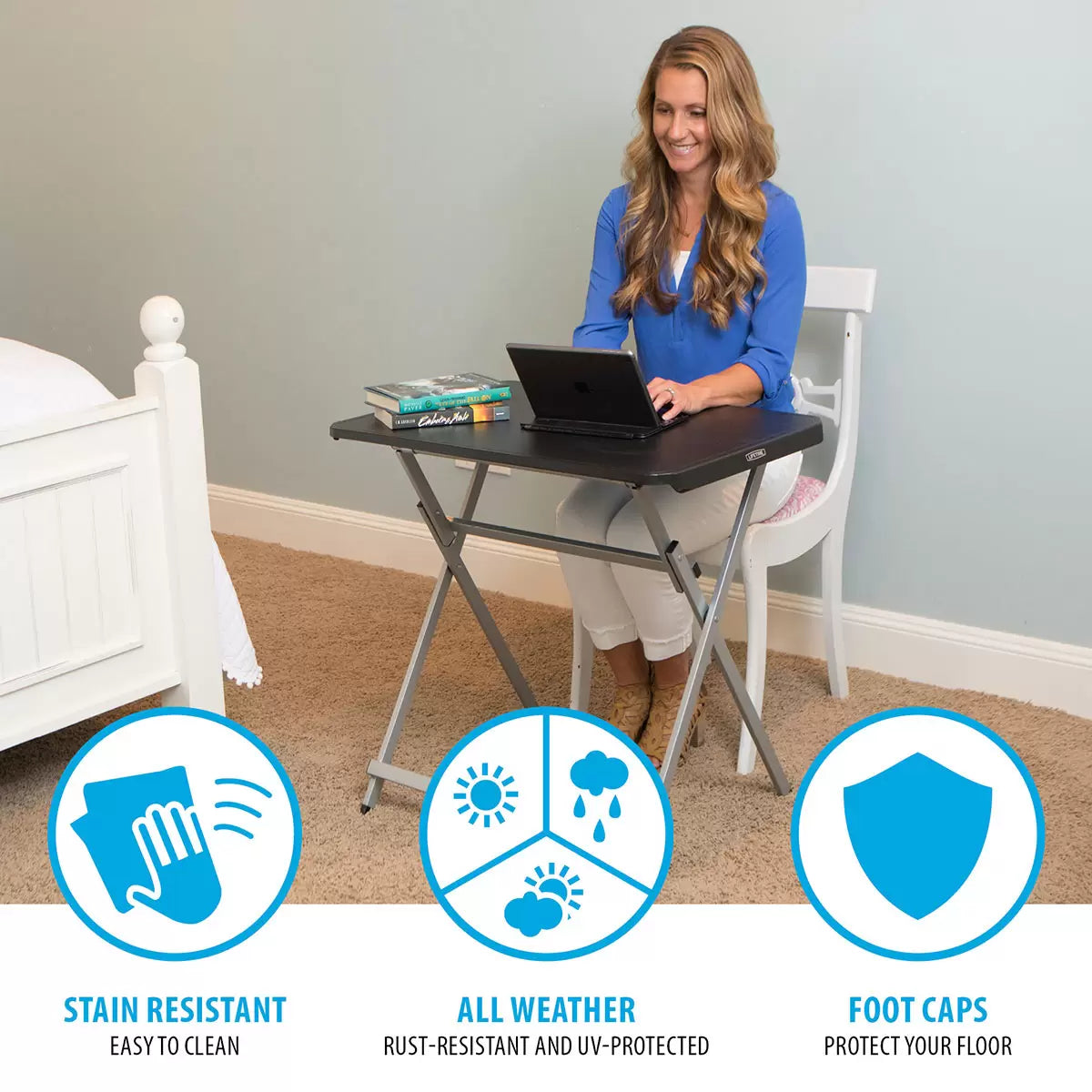 Lifetime 30" (2.5ft) Black Personal Commercial Table