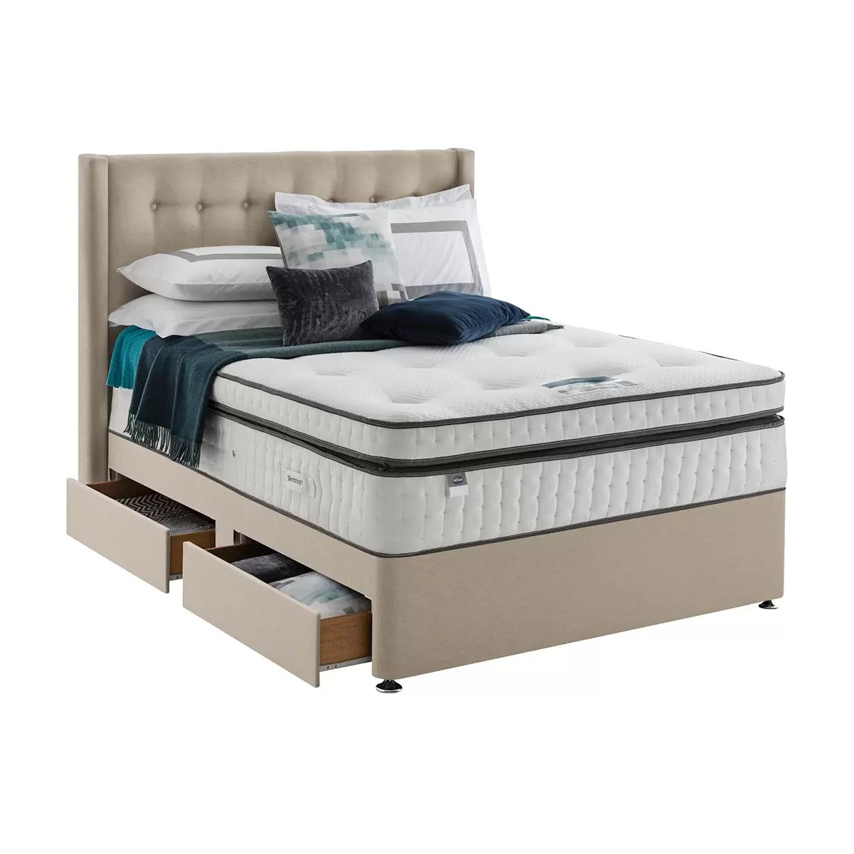 Silentnight Geltex Ultraflex 3000 Mattress & Divan in Sandstone, 2 Firmness