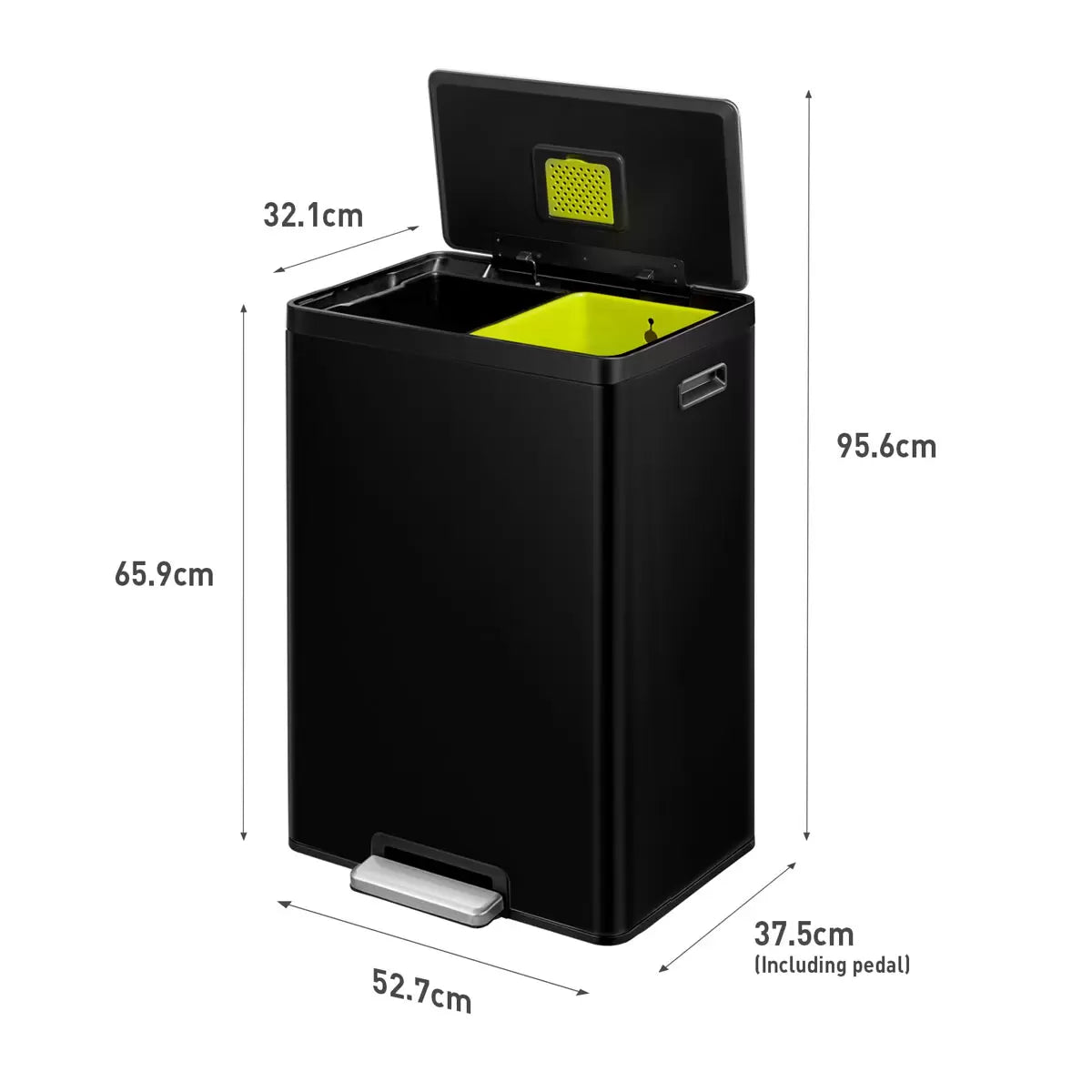 EKO Ecocasa 60L Recycling Bin in Stainless Steel