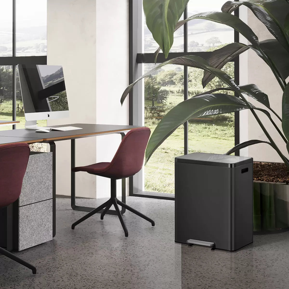 EKO Ecocasa II 60L Recycling Bin in Matte Black