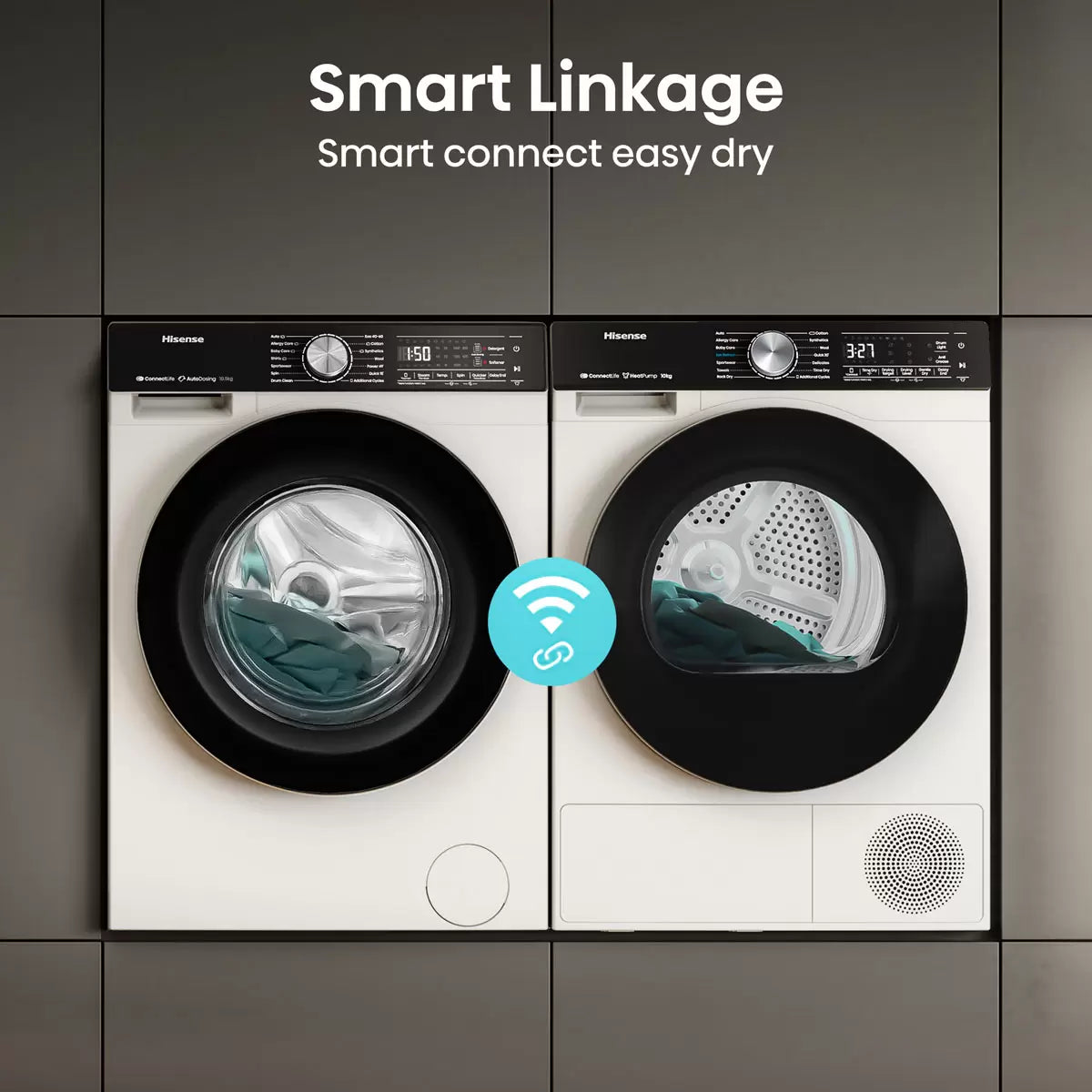 Hisense WF5S1045BW, 10.5kg, 1400rpm, Washing Machine A Rated in White