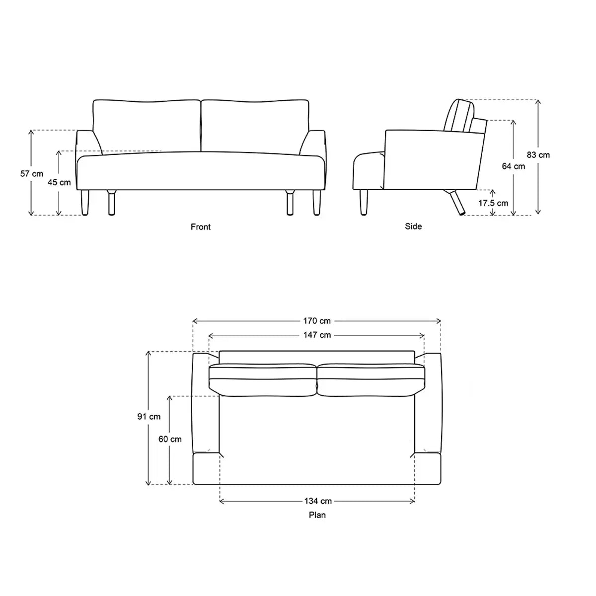 Swyft Model 05 Brown Velvet 2 Seater Sofa