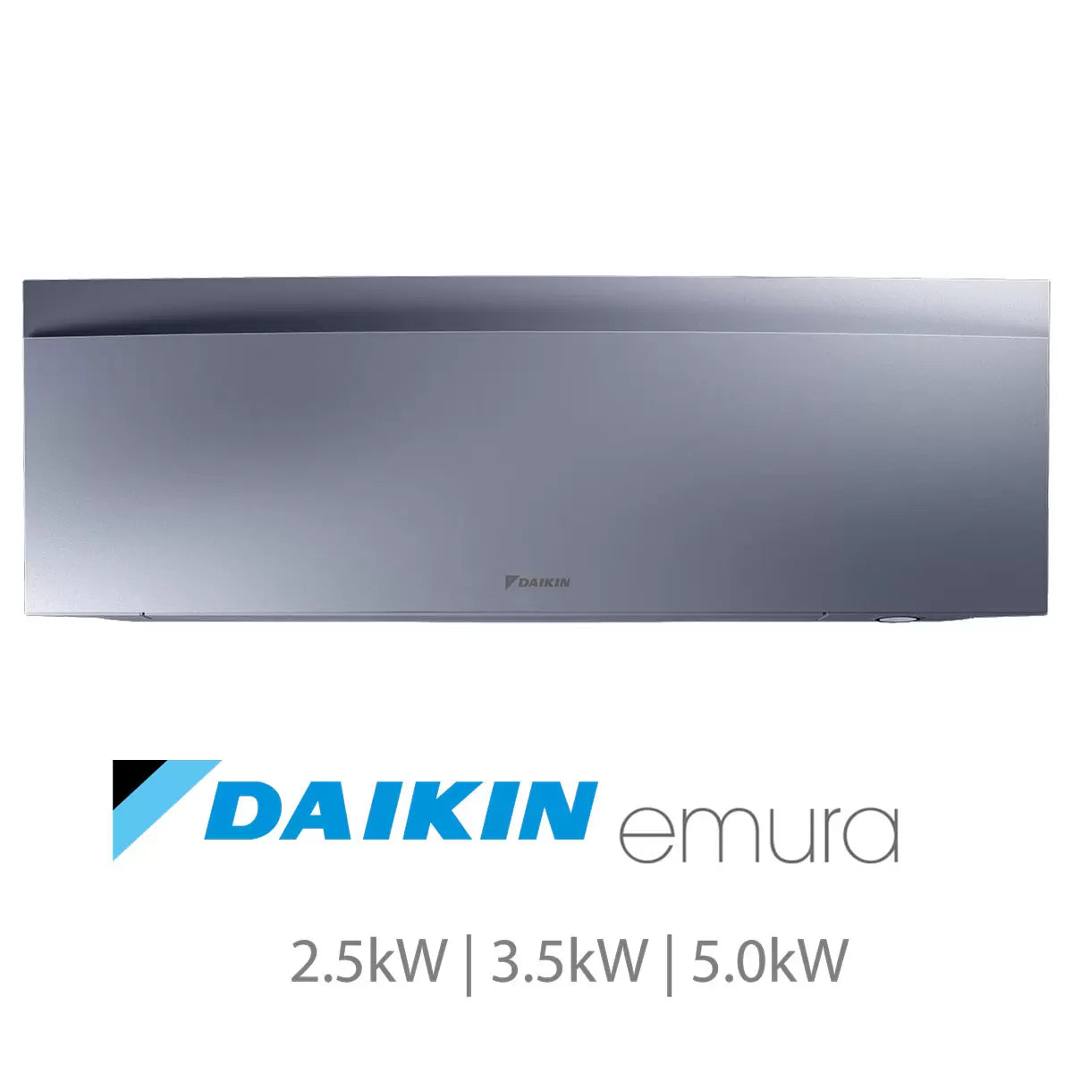 Installed Daikin Emura Single Split Air Conditioning Unit for Commercial Use in Silver
