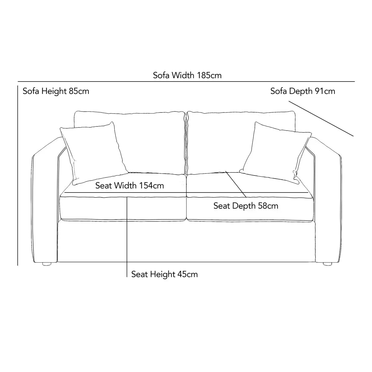 Oxford Grey Fabric Sofa Bed