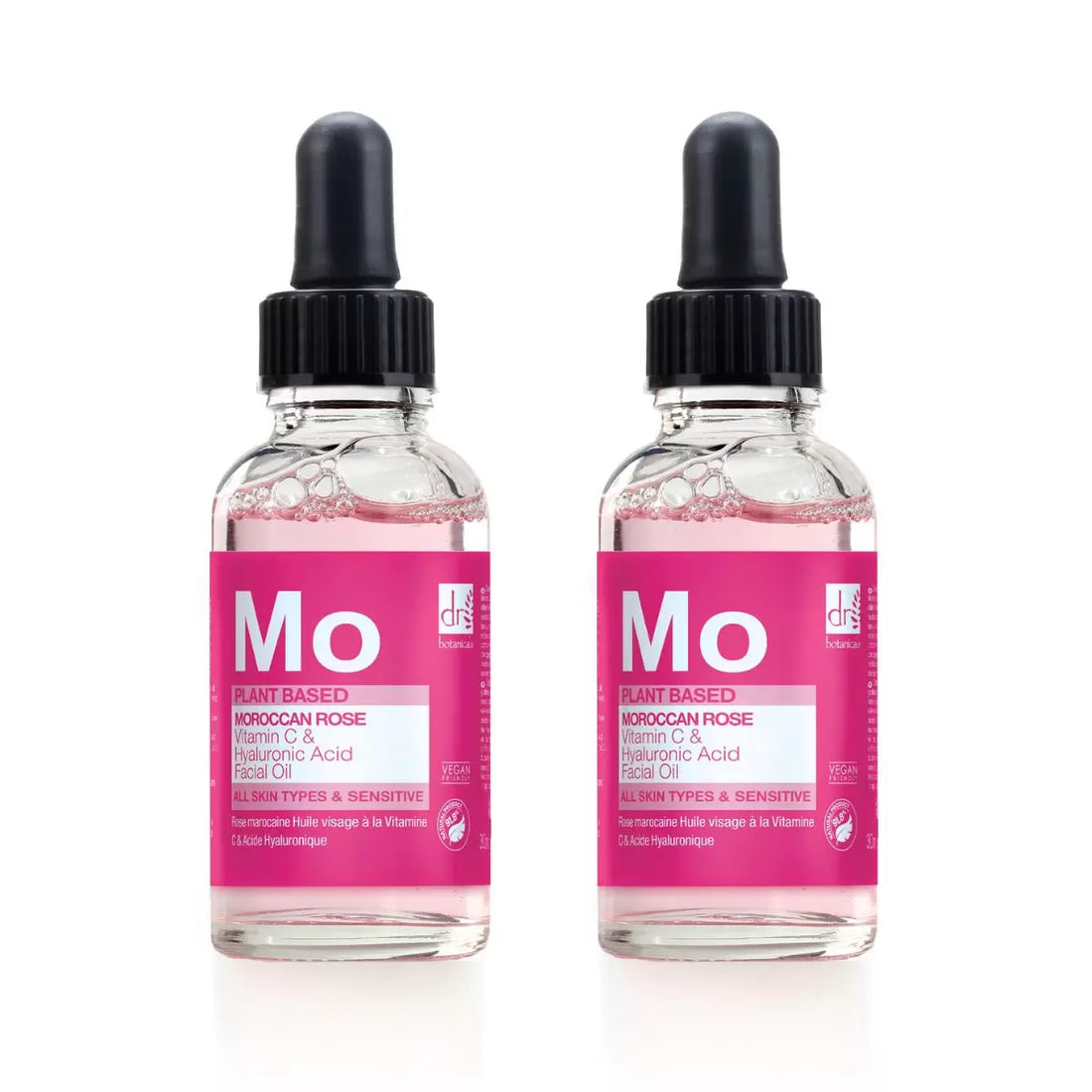 Dr Botanicals Moroccan Rose Superfood Facial Oil, 2 x 30ml