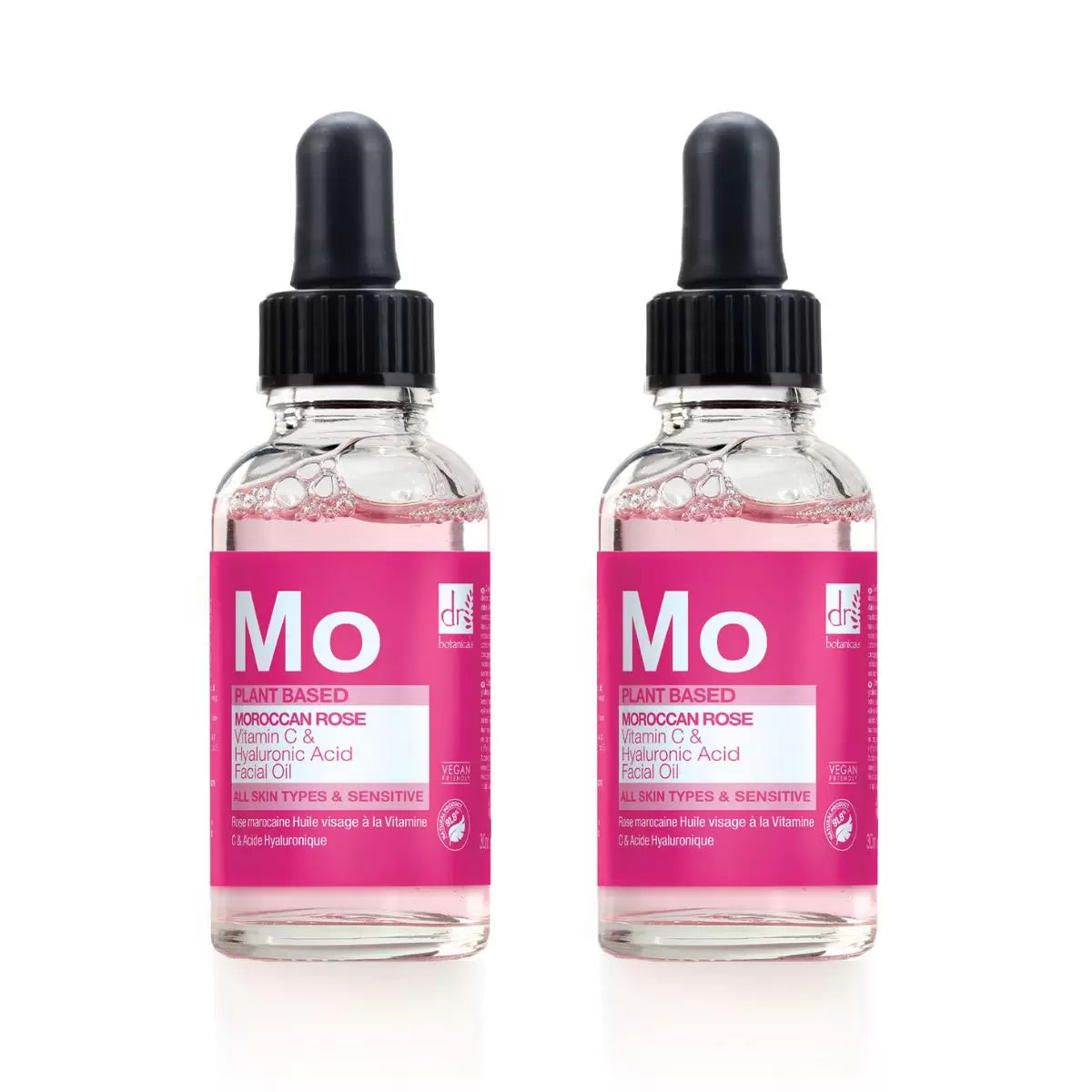 Dr Botanicals Moroccan Rose Superfood Facial Oil, 2 x 30ml
