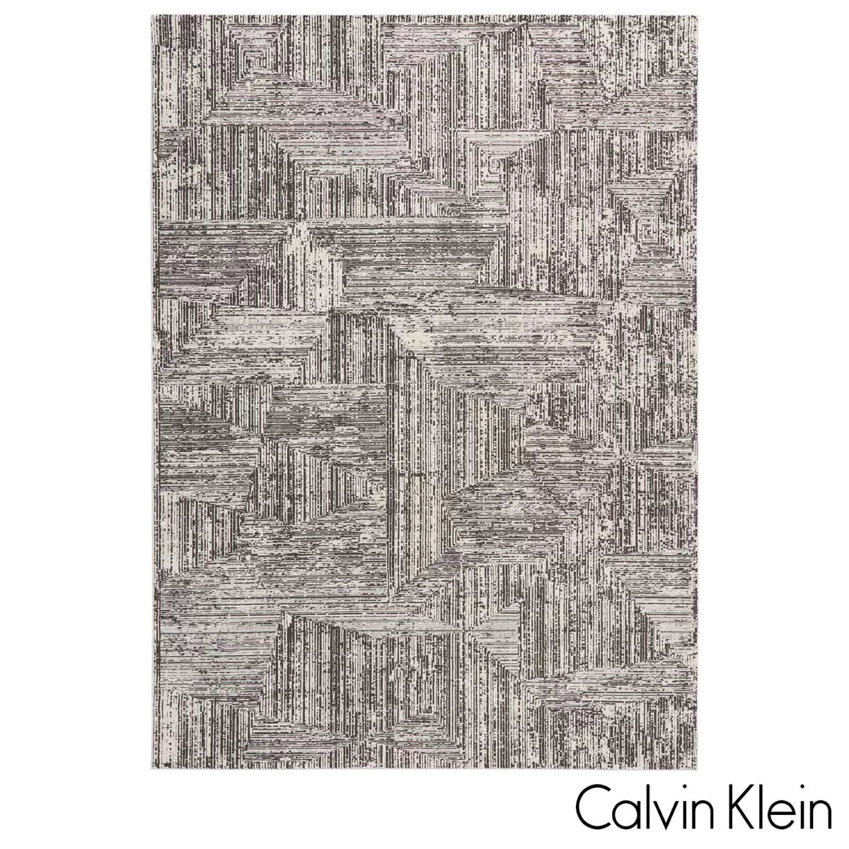 Calvin Klein CK024 Irradiant Cream & Black Rug, in 2 Sizes