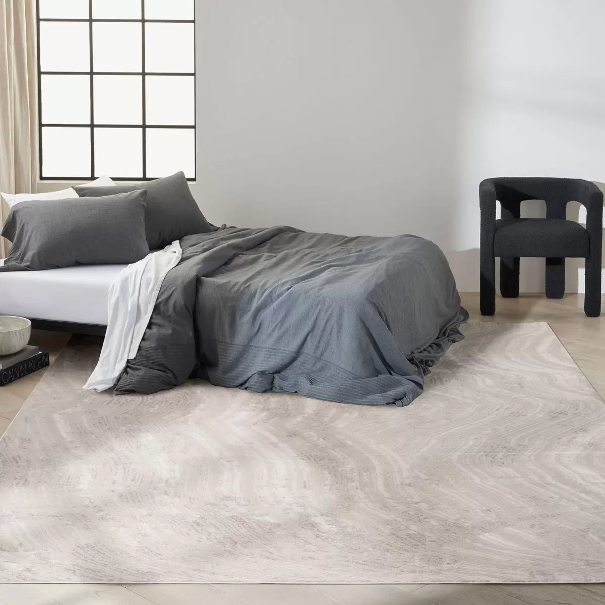 Calvin Klein CK024 Irradiant Grey Rug, in 2 Sizes