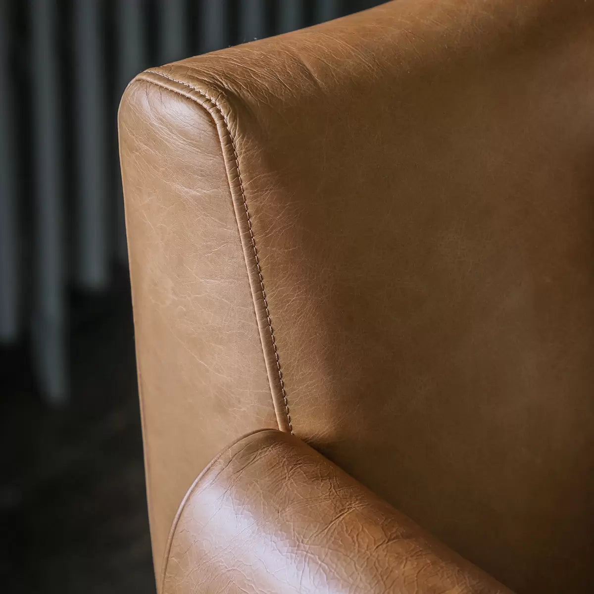 Gallery Stratford Brown Leather Armchair