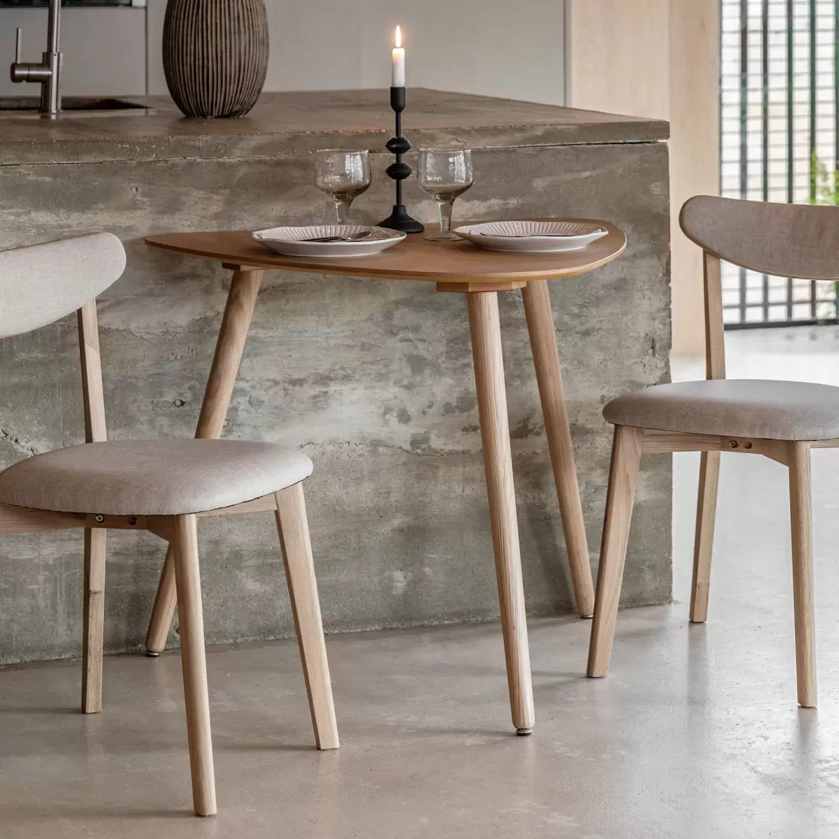 Gallery Hatfield Natural Small Dining Table, Seats 2