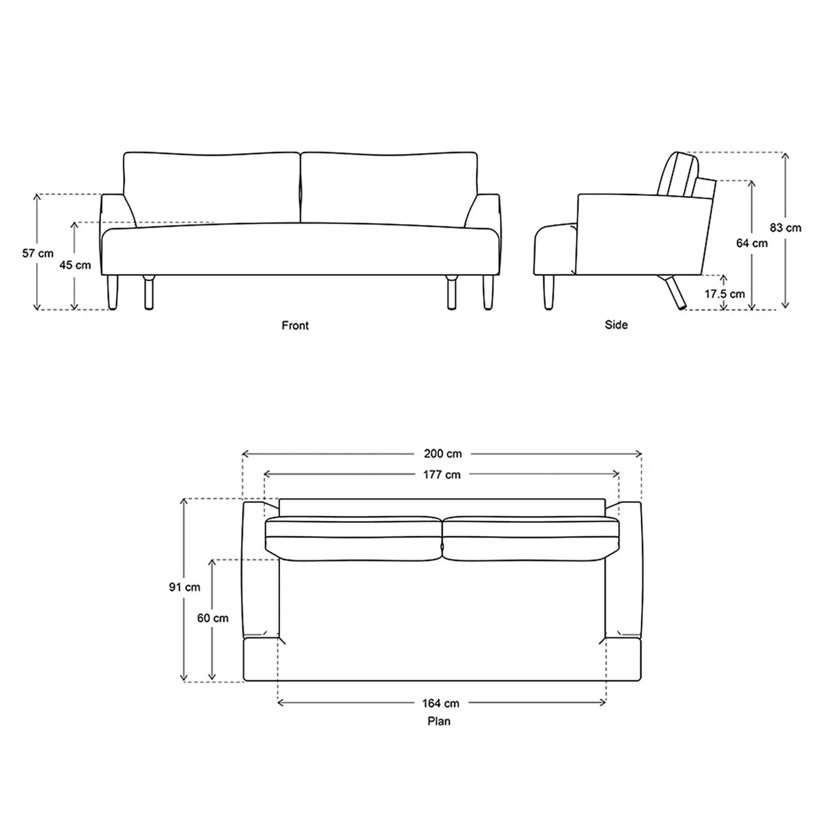 Swyft Model 05 Green Velvet 3 Seater Sofa