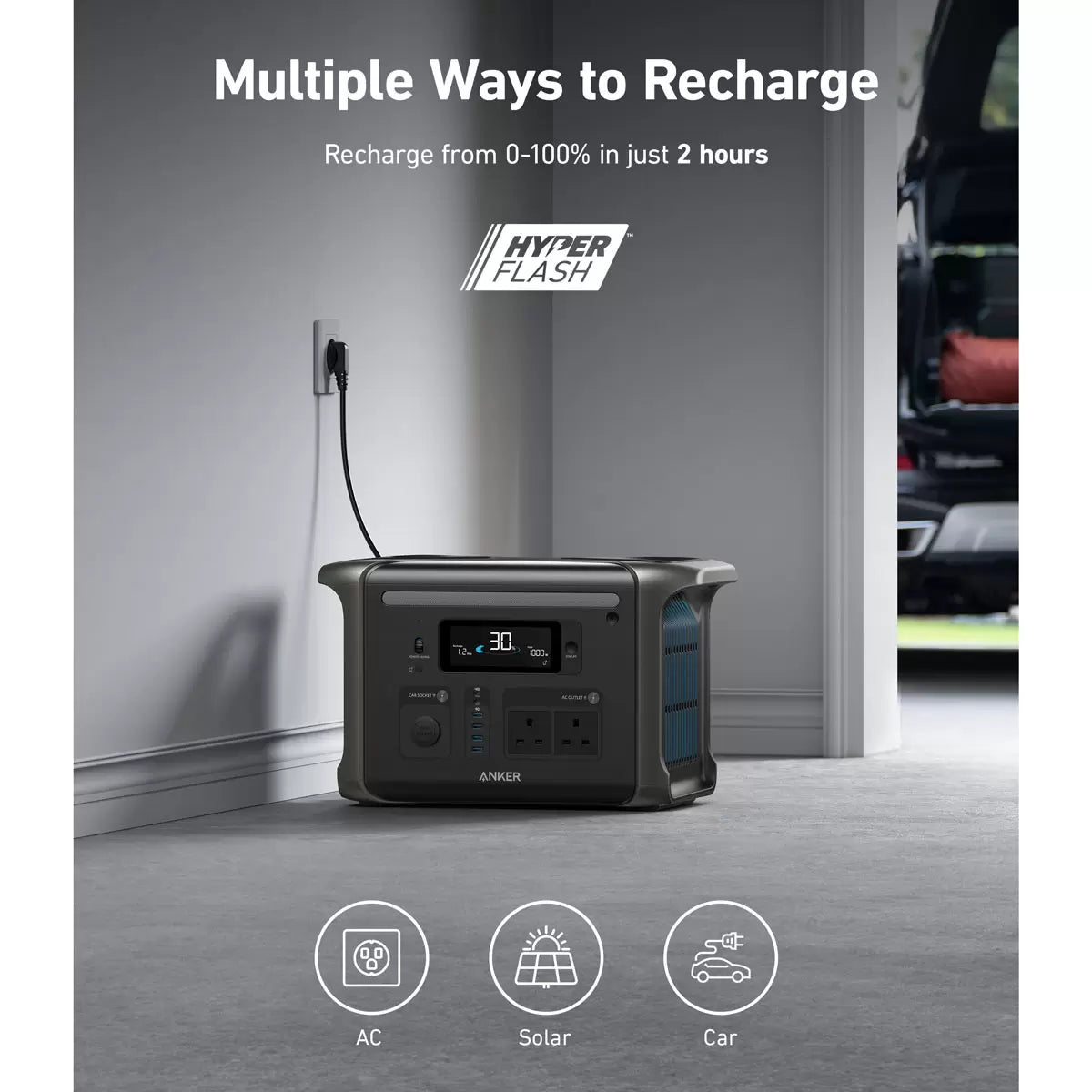 Anker Solix F1500 Portable Power Station 1536Wh & 200W Anker Solix Foldable