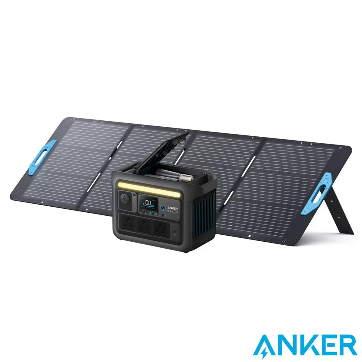 Anker C800X Plus Portable Power Station 768Wh & 200W Anker Solix Foldable Solar
