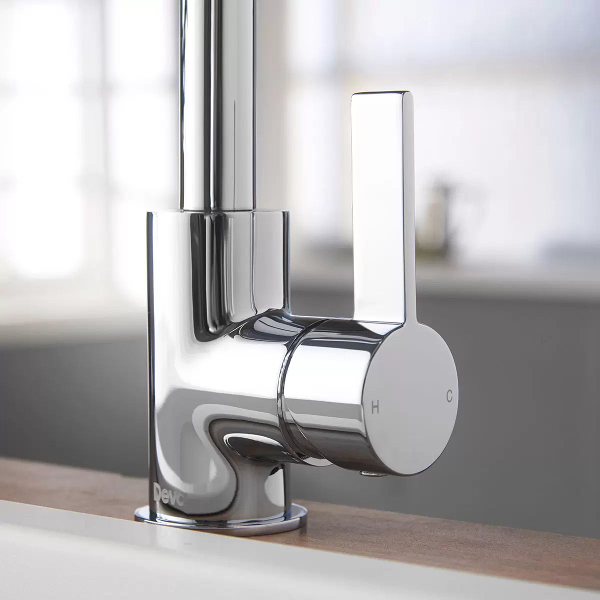 Deva Ashworth Kitchen Sink Mixer Tap In Chrome or Matte Black