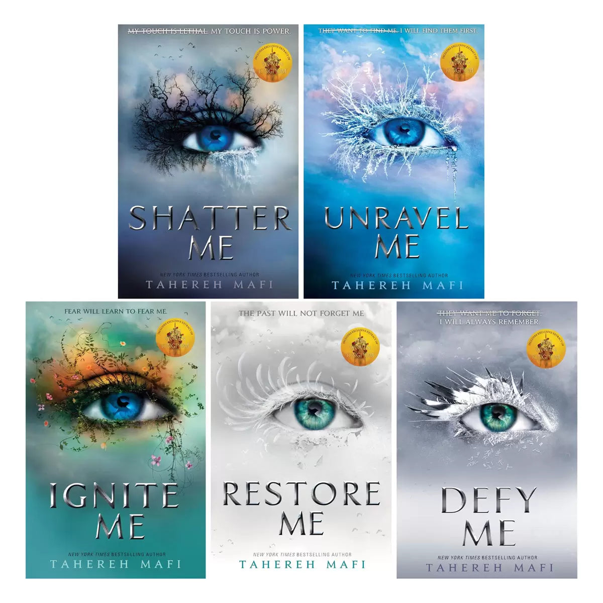 Shatter Me by Tahereh Mafi x5 Book Collection
