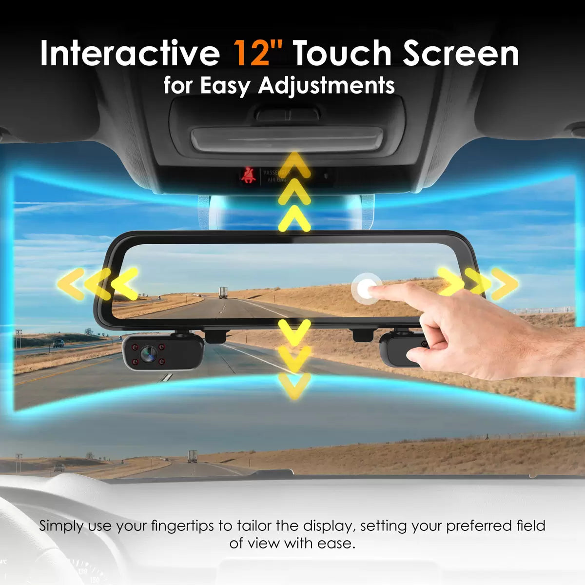 Rexing M4 4-Channel 12” Touch Screen Mirror Dash Cam