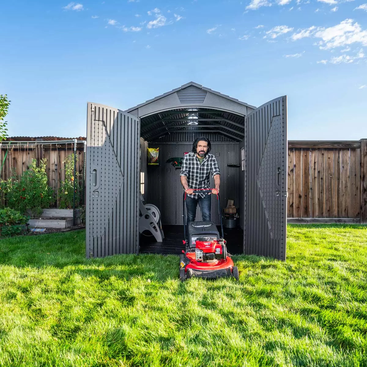 Lifetime 7ft x 12ft (2.14 x 3.57m) Wood Look Storage Shed - Model 60311U