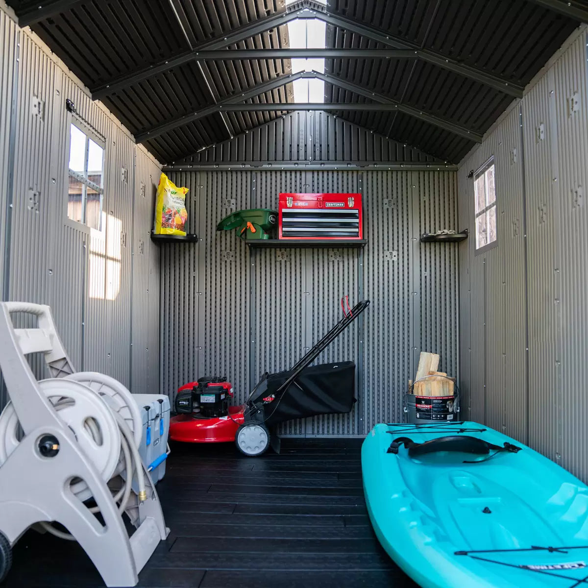 Lifetime 7ft x 12ft (2.14 x 3.57m) Wood Look Storage Shed - Model 60311U