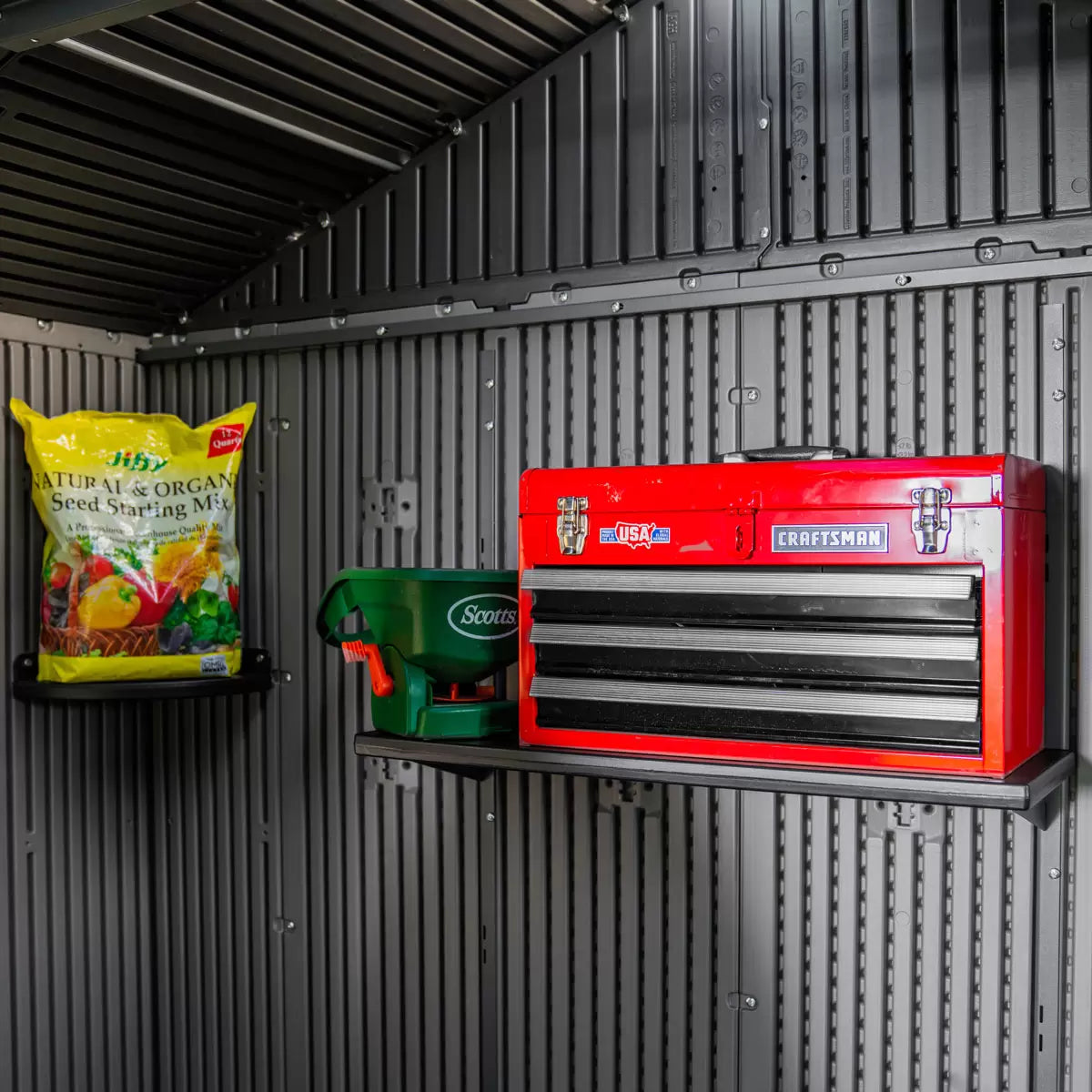 Lifetime 7ft x 12ft (2.14 x 3.57m) Wood Look Storage Shed - Model 60311U