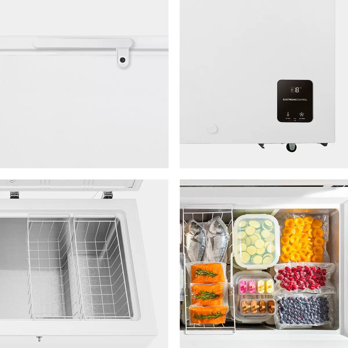 Hisense FC571D4AWLYE, 440L High Capacity Chest Freezer, E Rated in White