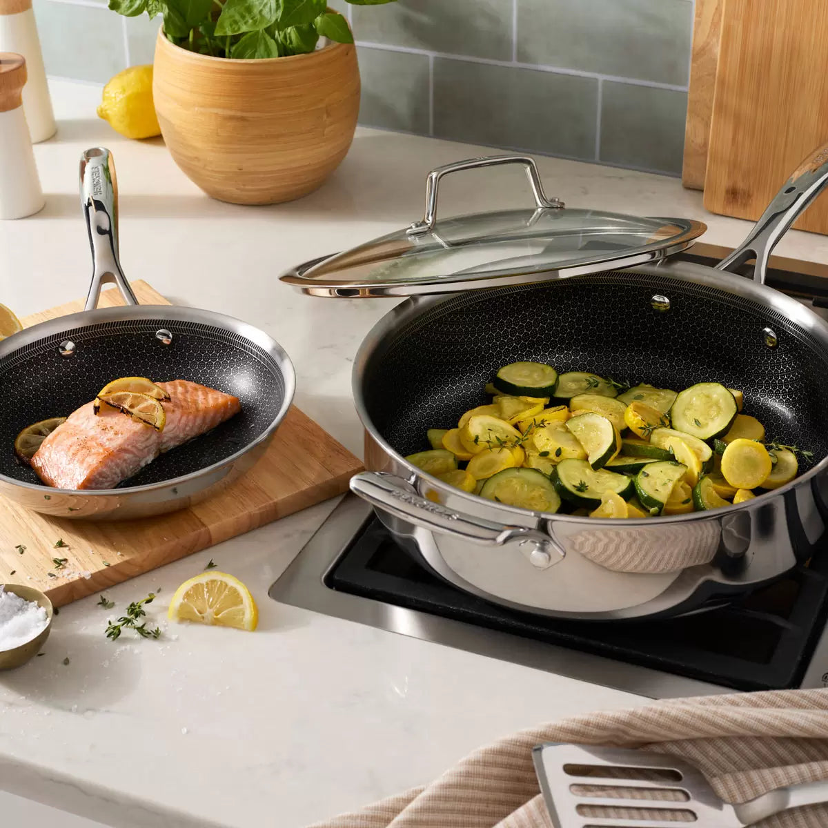 HENCKELS Paradigm Tri-Ply Stainless Steel 11 Piece Non-Stick Cookware Set