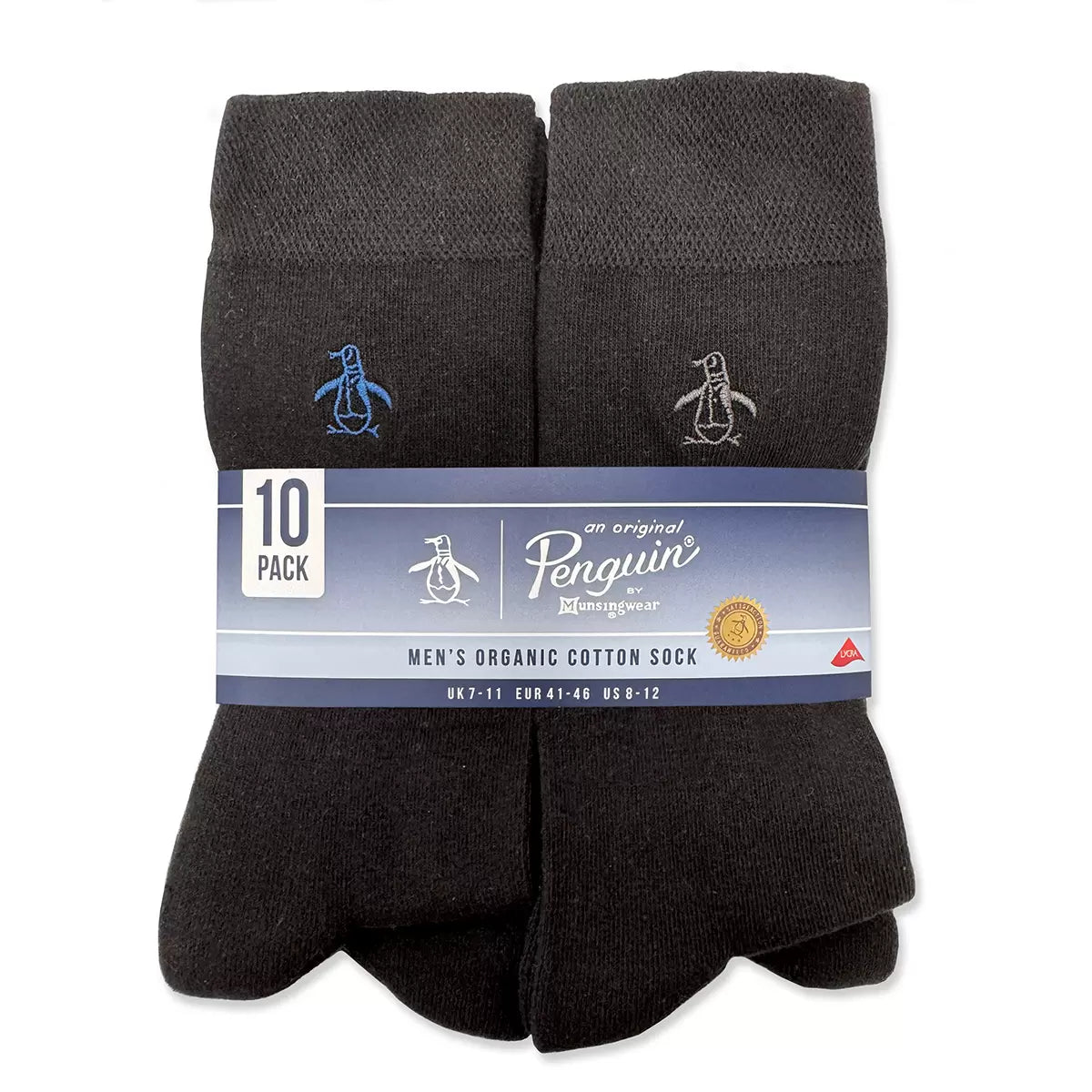 Penguin Men's Premium Organic Cotton Socks, 10 Pack