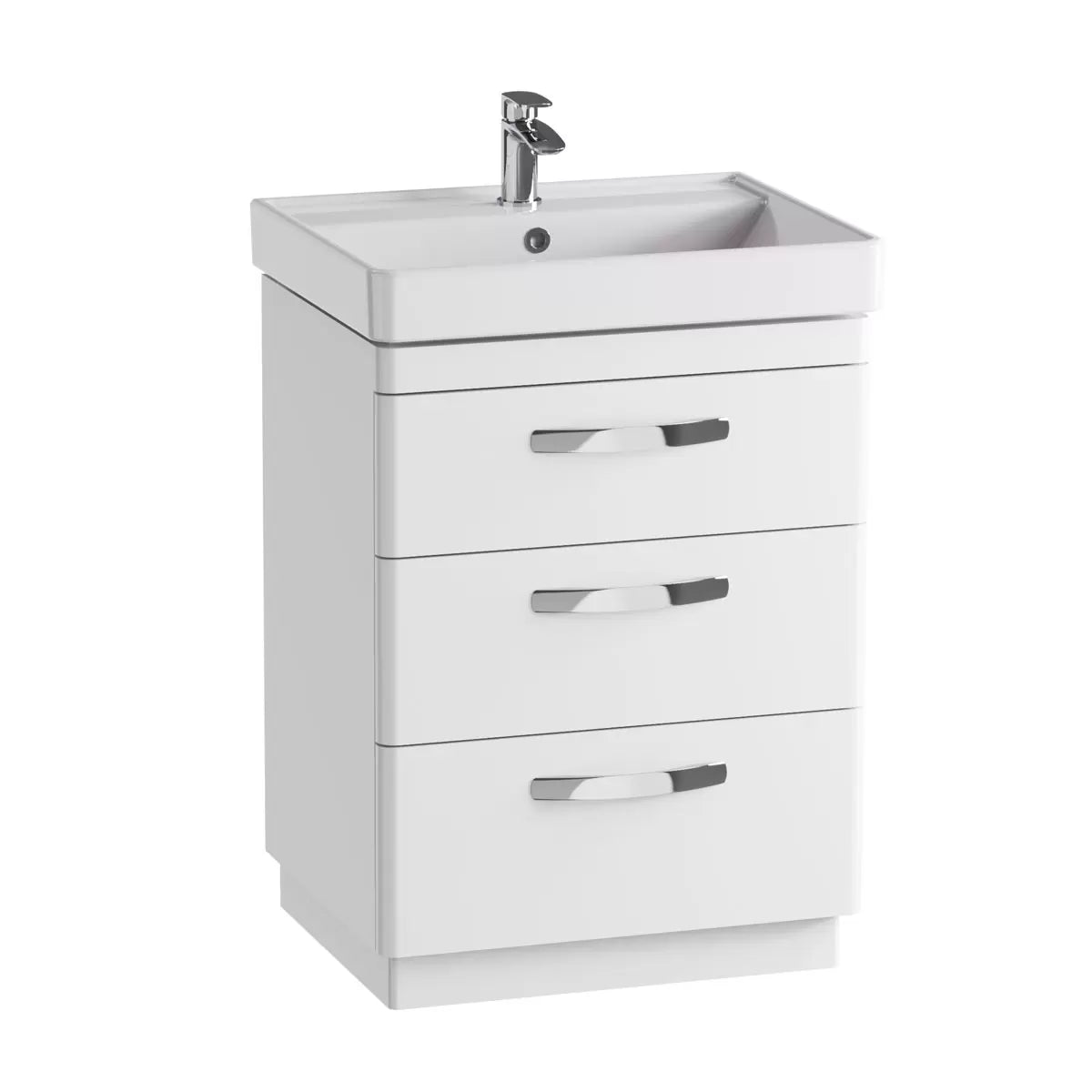 Tavistock Curve 60.0 cm 3 Drawer Floor Mounted Vanity Unit
