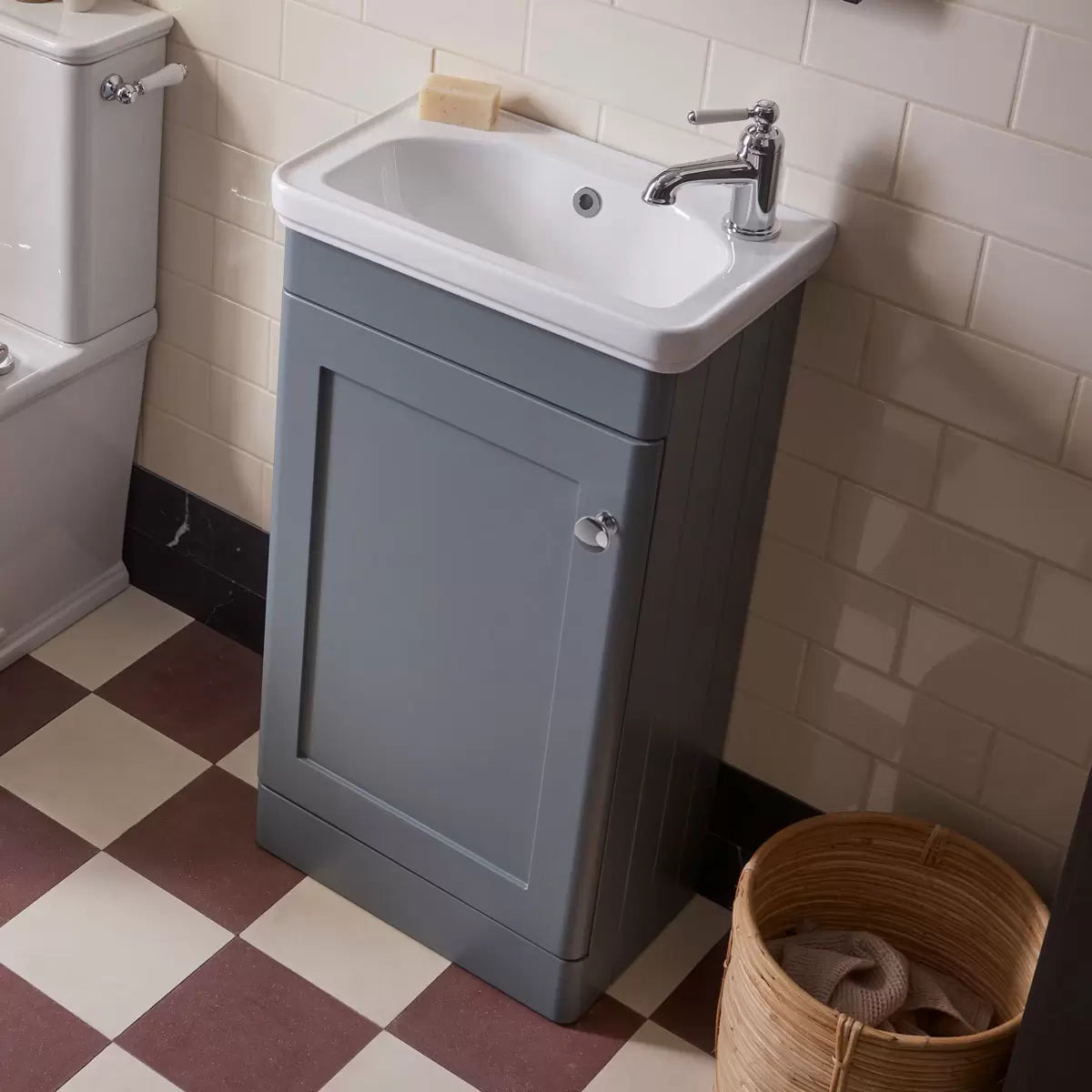 Tavistock Ashby Cloakroom 46.4 cm Floor Mounted Vanity Unit in Blue