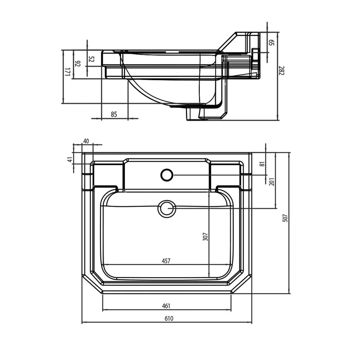 Tavistock Abbot 61.0 cm Floor Mounted Vanity Unit