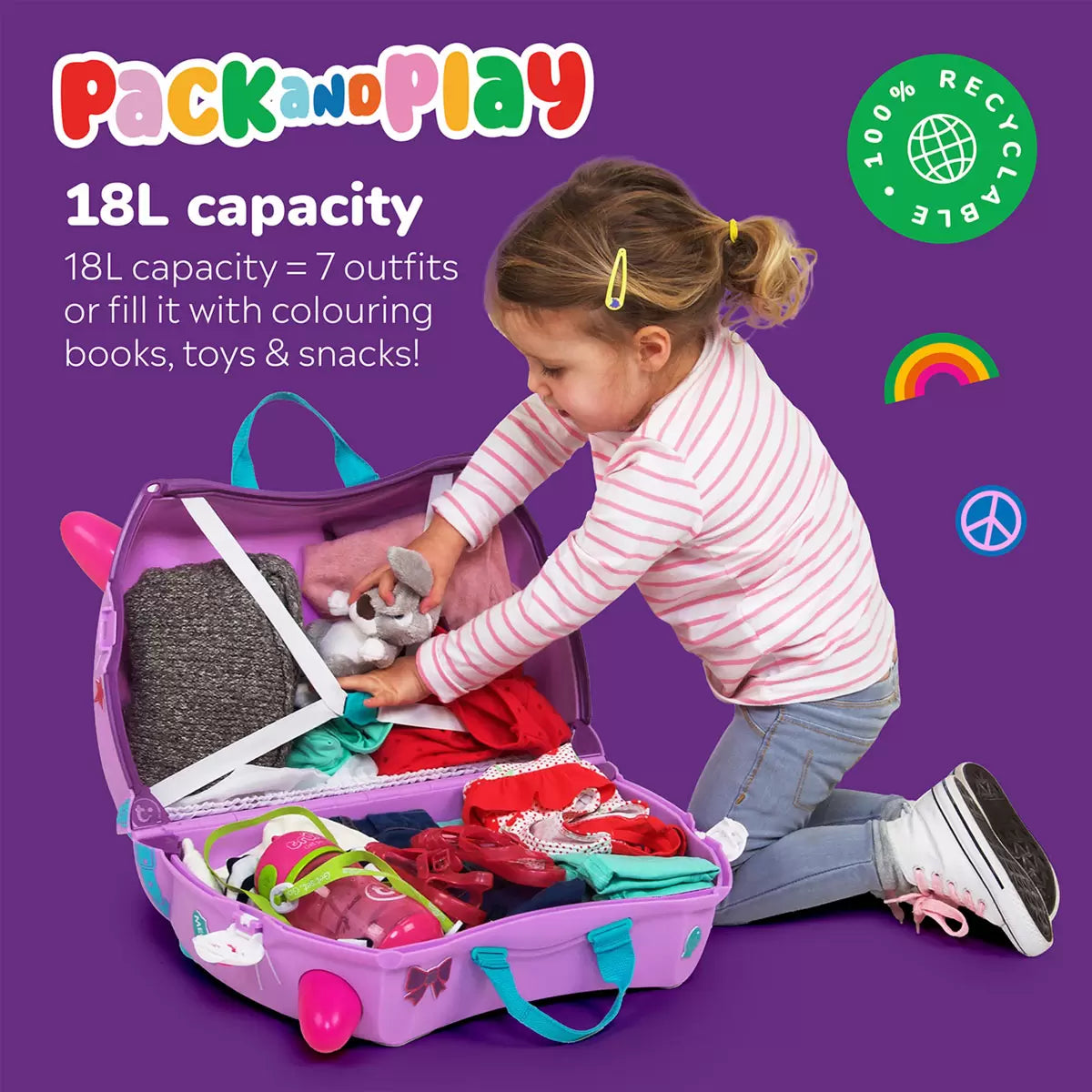 Trunki Ride On Hardside Case in 6 Designs (3-6 Years)
