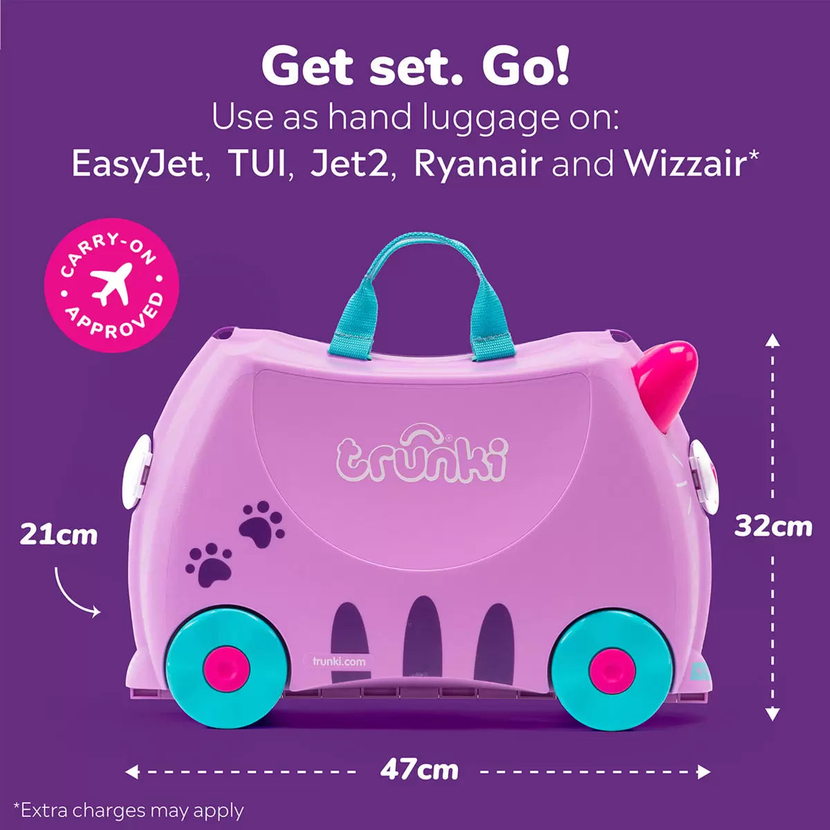 Trunki Ride On Hardside Case in 6 Designs (3-6 Years)
