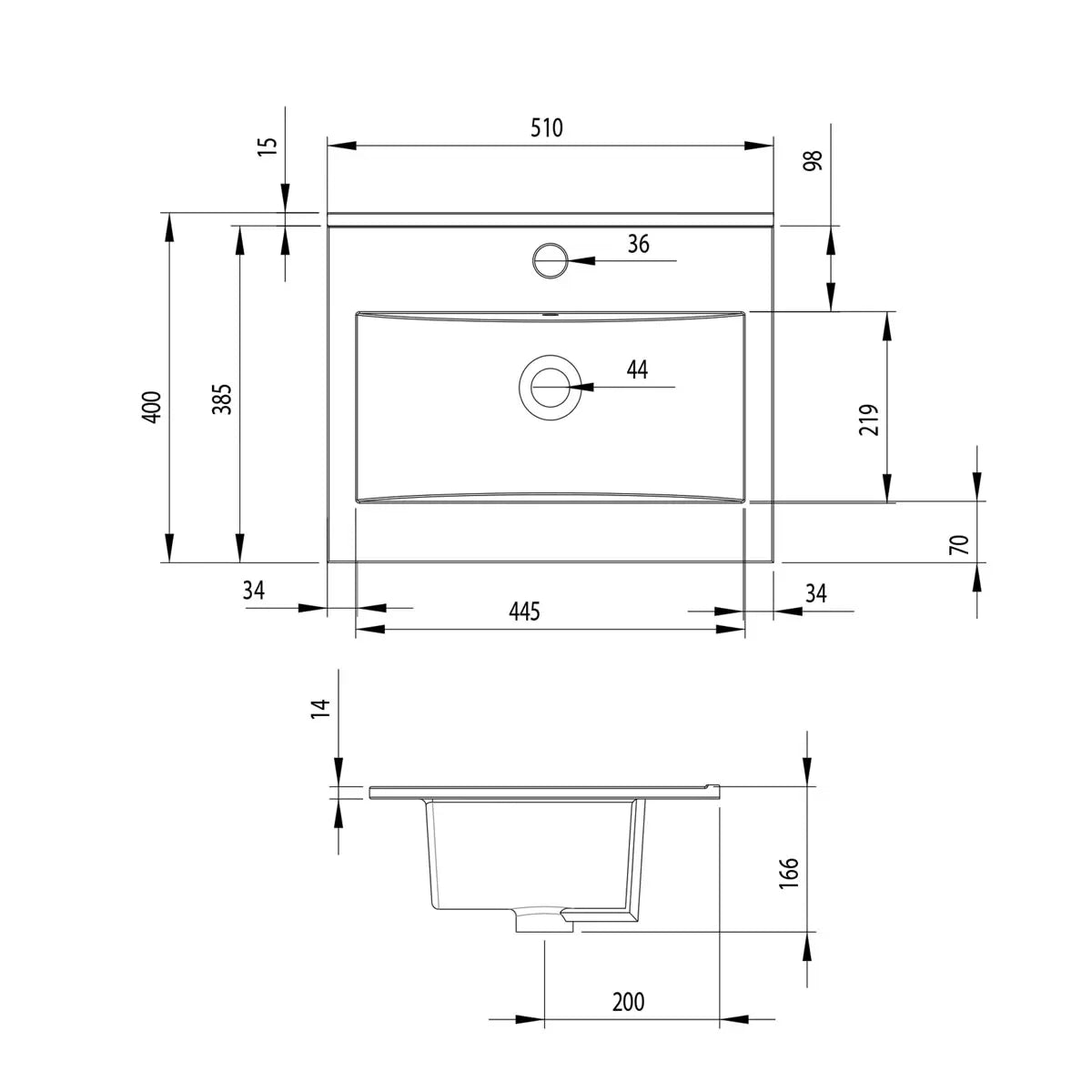 Tavistock Vesta 51.0 cm Floor Mounted Vanity Unit in White