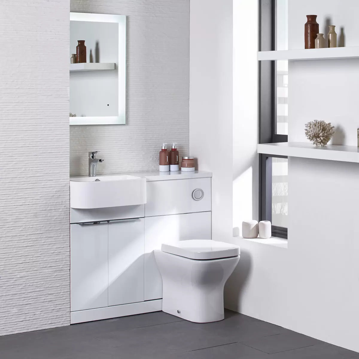 Tavistock Lindo 99.6 cm Floor Mounted Left Hand WC Unit