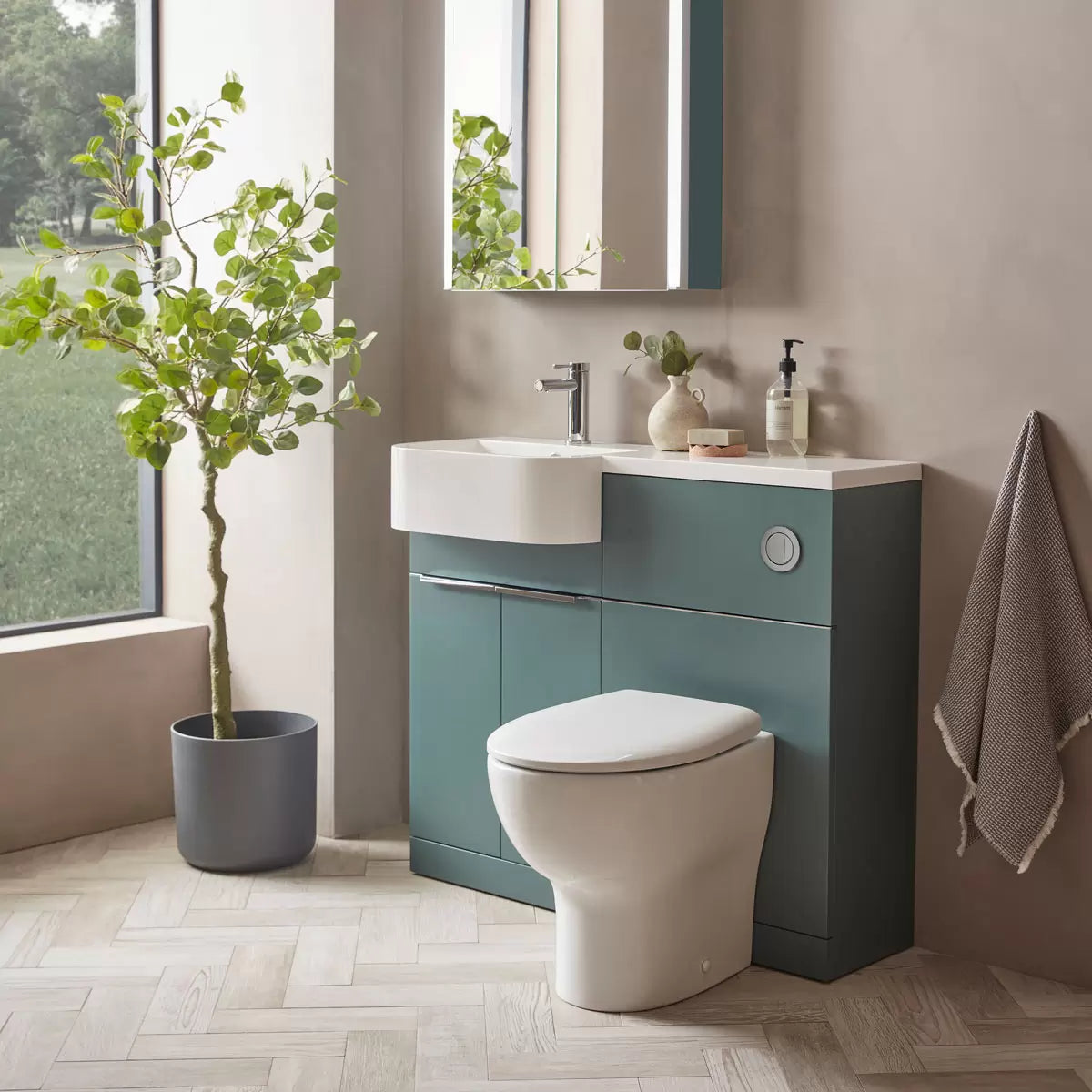 Tavistock Lindo 99.6 cm Floor Mounted Left Hand WC Unit