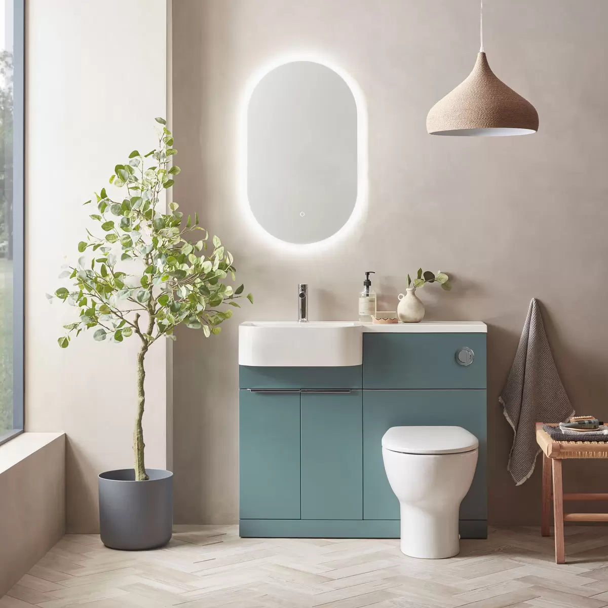Tavistock Lindo 99.6 cm Floor Mounted Left Hand WC Unit