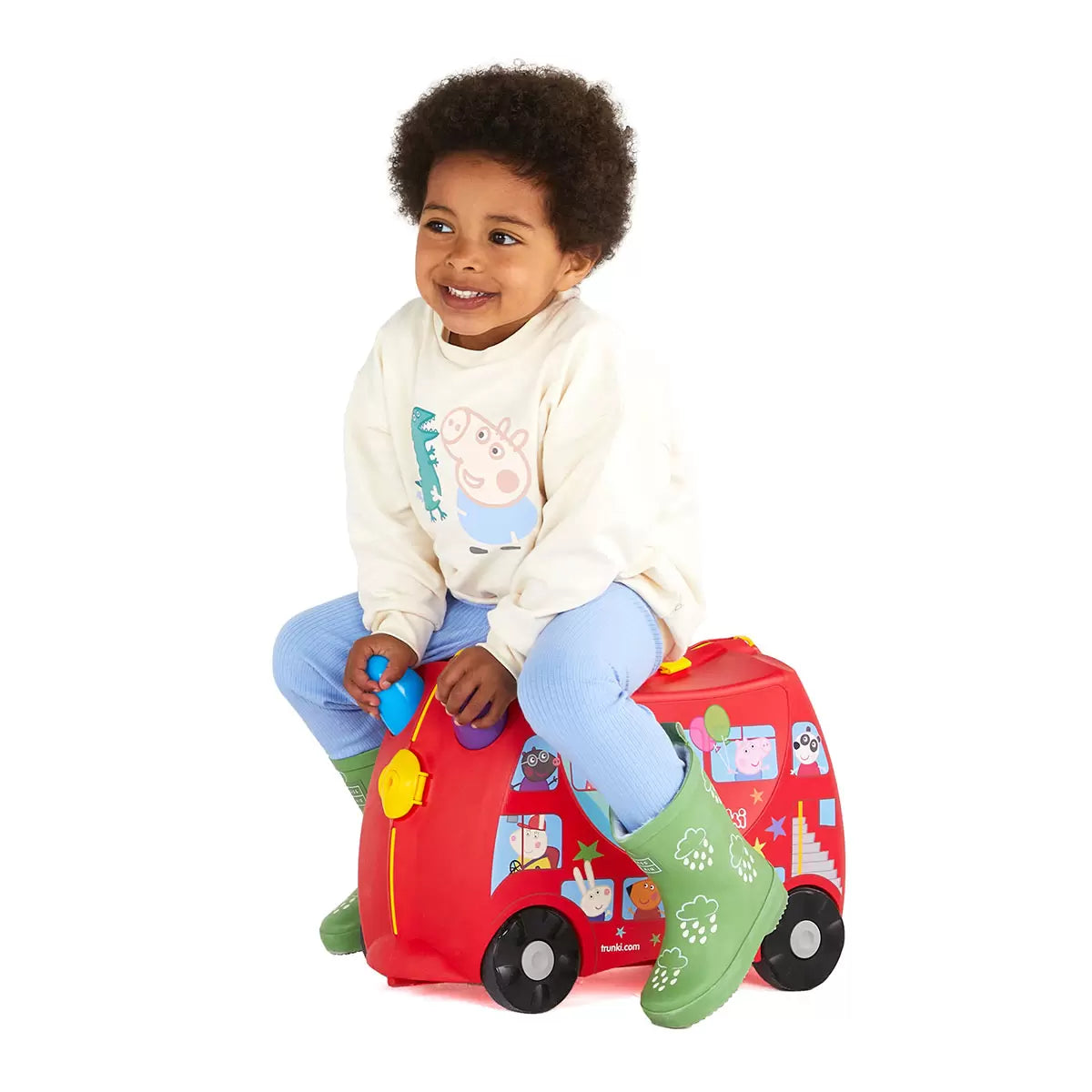 Trunki Peppa Pig Party Bus Ride On Hardside Case (3-6 Years)
