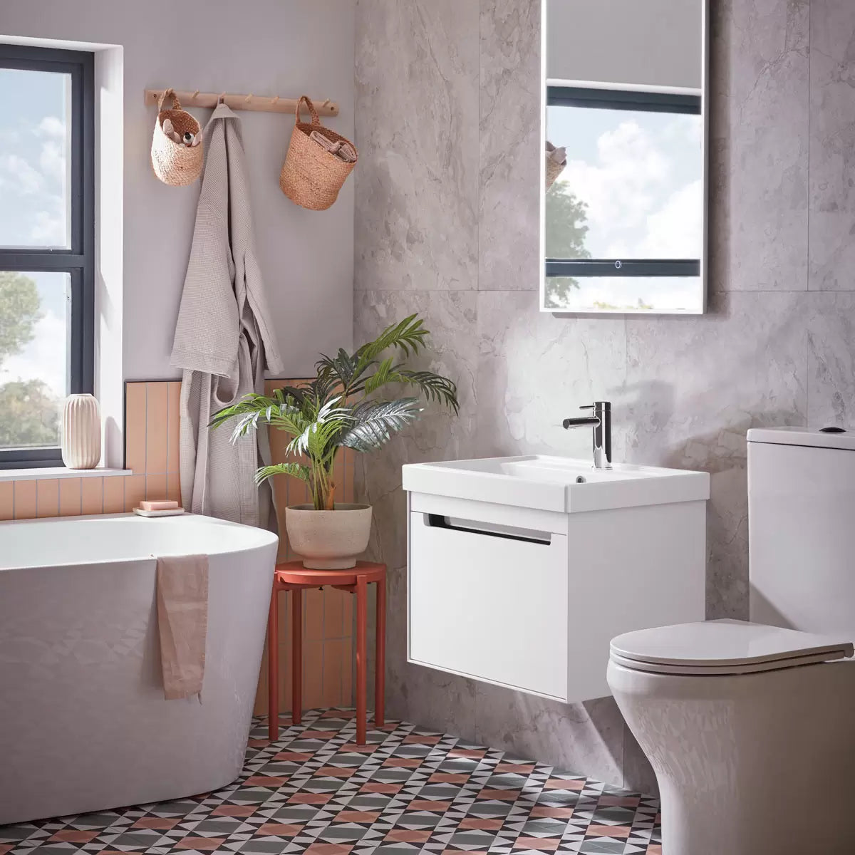 Tavistock Kew 59.2 cm 1 Drawer Wall Mounted Vanity Unit