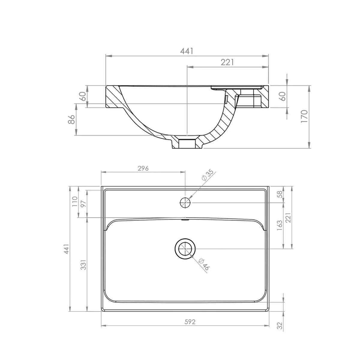 Tavistock Kew 59.2 cm Floor Mounted Vanity Unit