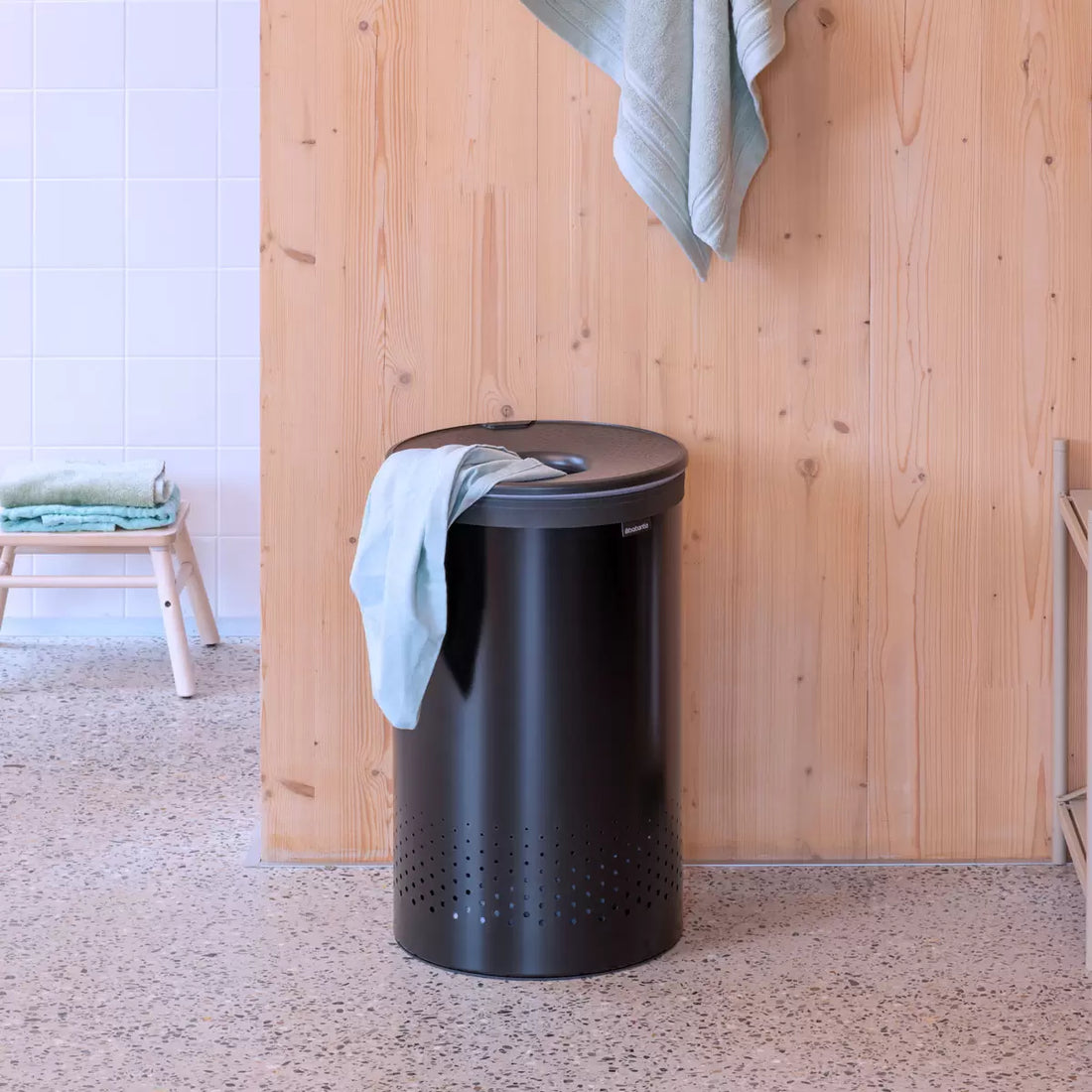 Brabantia Laundry Bin 60L in Matt Black