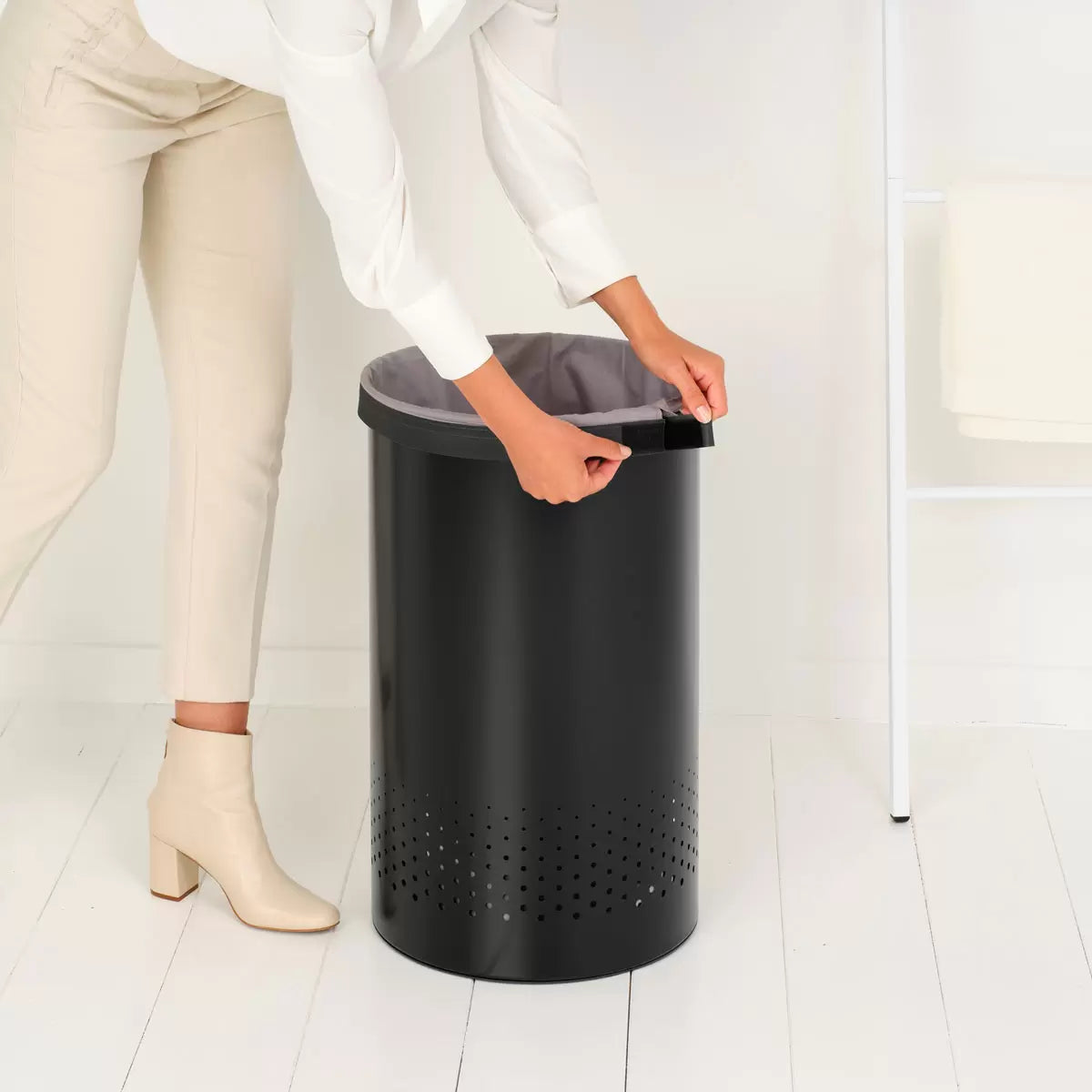 Brabantia Laundry Bin 60L in Matt Black