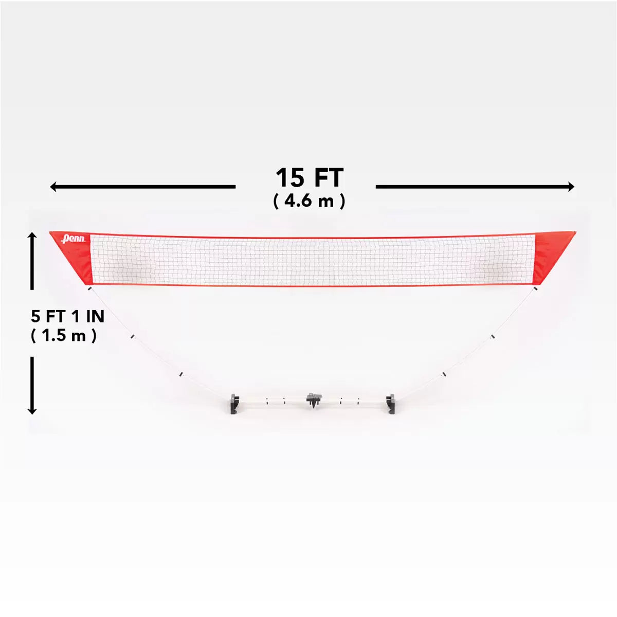 Penn Premium Easy Setup Badminton Set with 4 Rackets and 2 Shuttlecocks