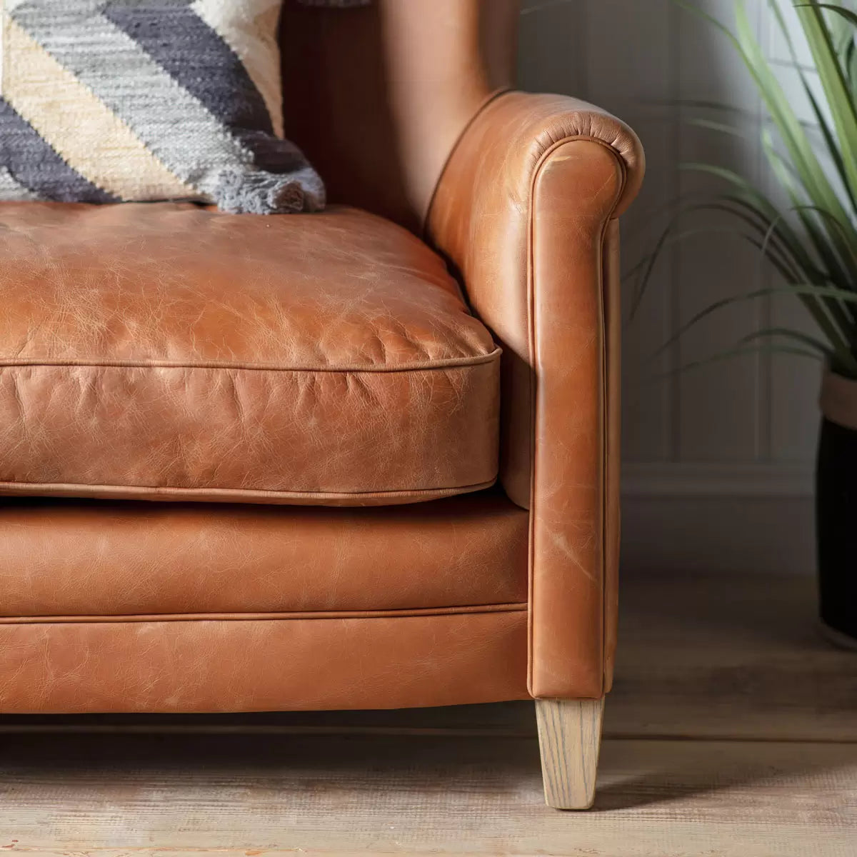 Gallery Mr. Paddington Vintage Brown Leather 2 Seater Sofa