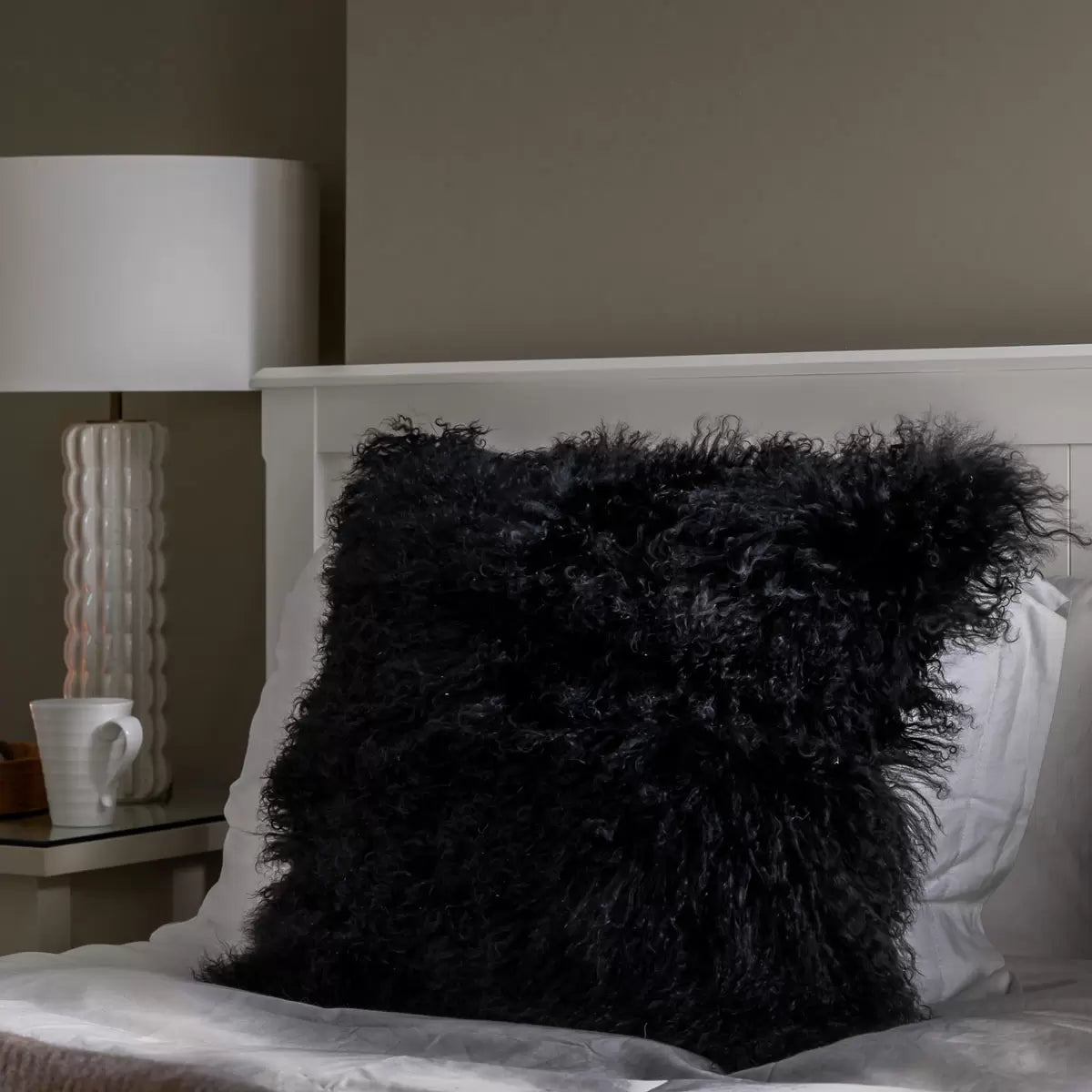 Naturally Sheepskins Mongolian Cushion, 50 x 50 cm