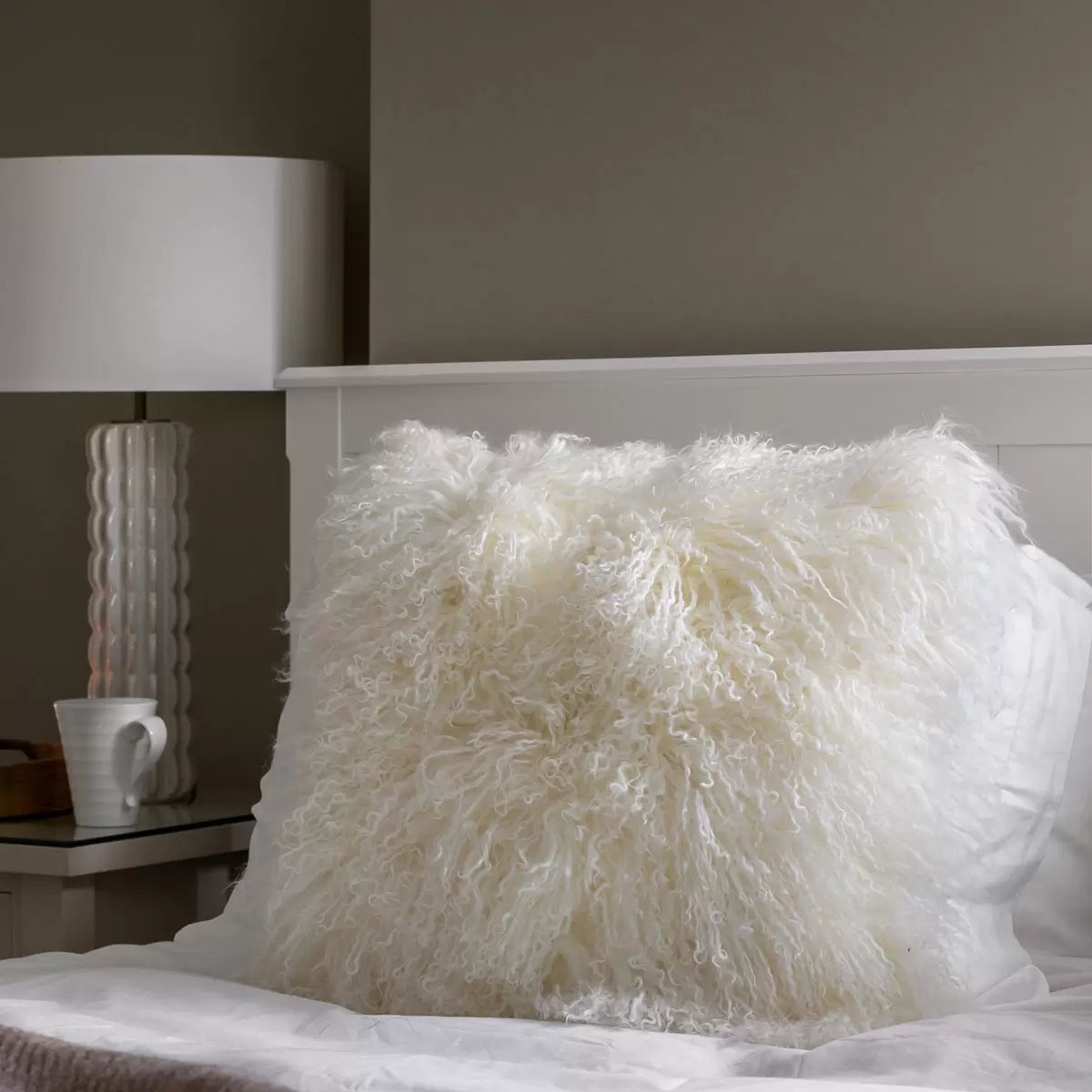 Naturally Sheepskins Mongolian Cushion, 50 x 50 cm