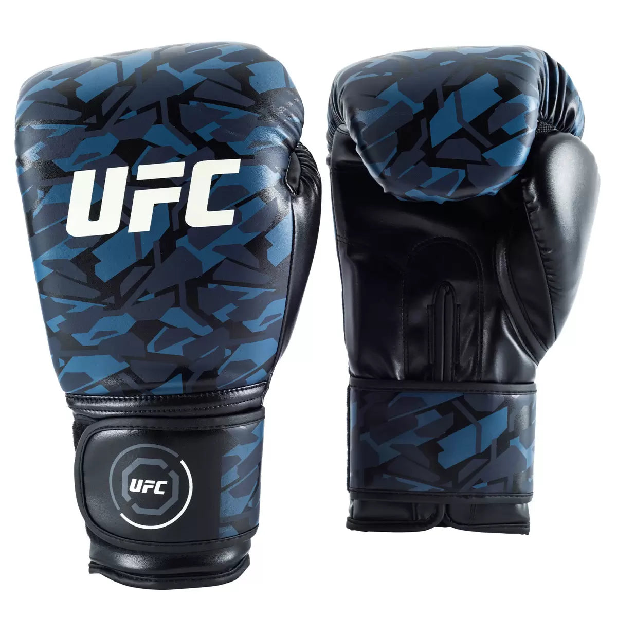 UFC Octagon Camo Boxing Gloves and UFC 4.5m Hand Wraps in 5 Sizes (8, 10, 12