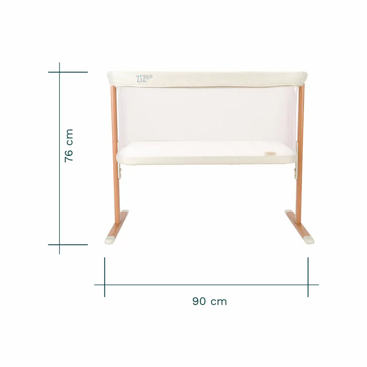 Tutti Bambini ZiZee Breathable Rocking Crib, Walnut & Ecru