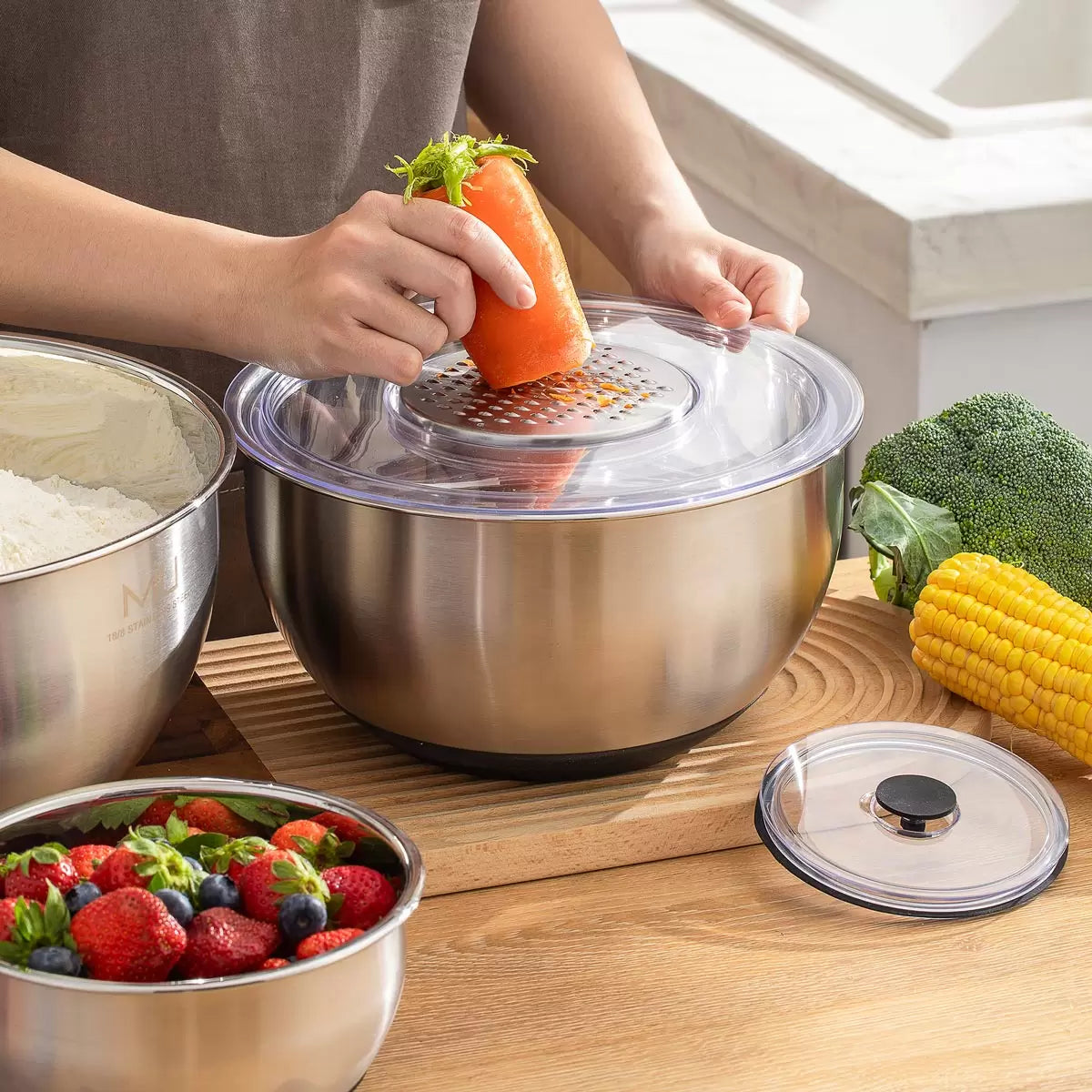 MIU Stainless Steel Mixing Bowls 11 Piece Set