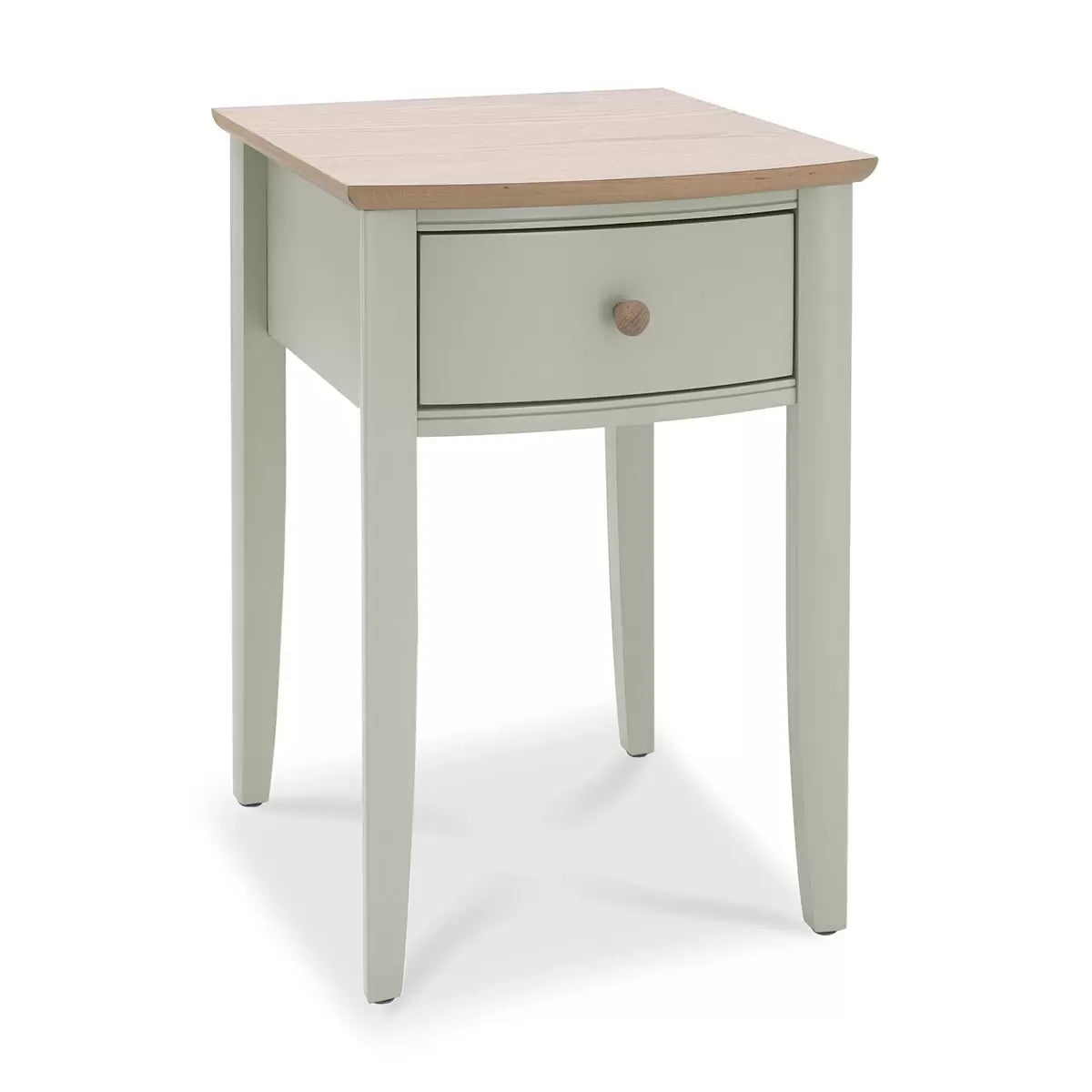 Bentley Designs Whitby Scandi Oak & Soft Grey One Drawer Nightstand, 2 Pack