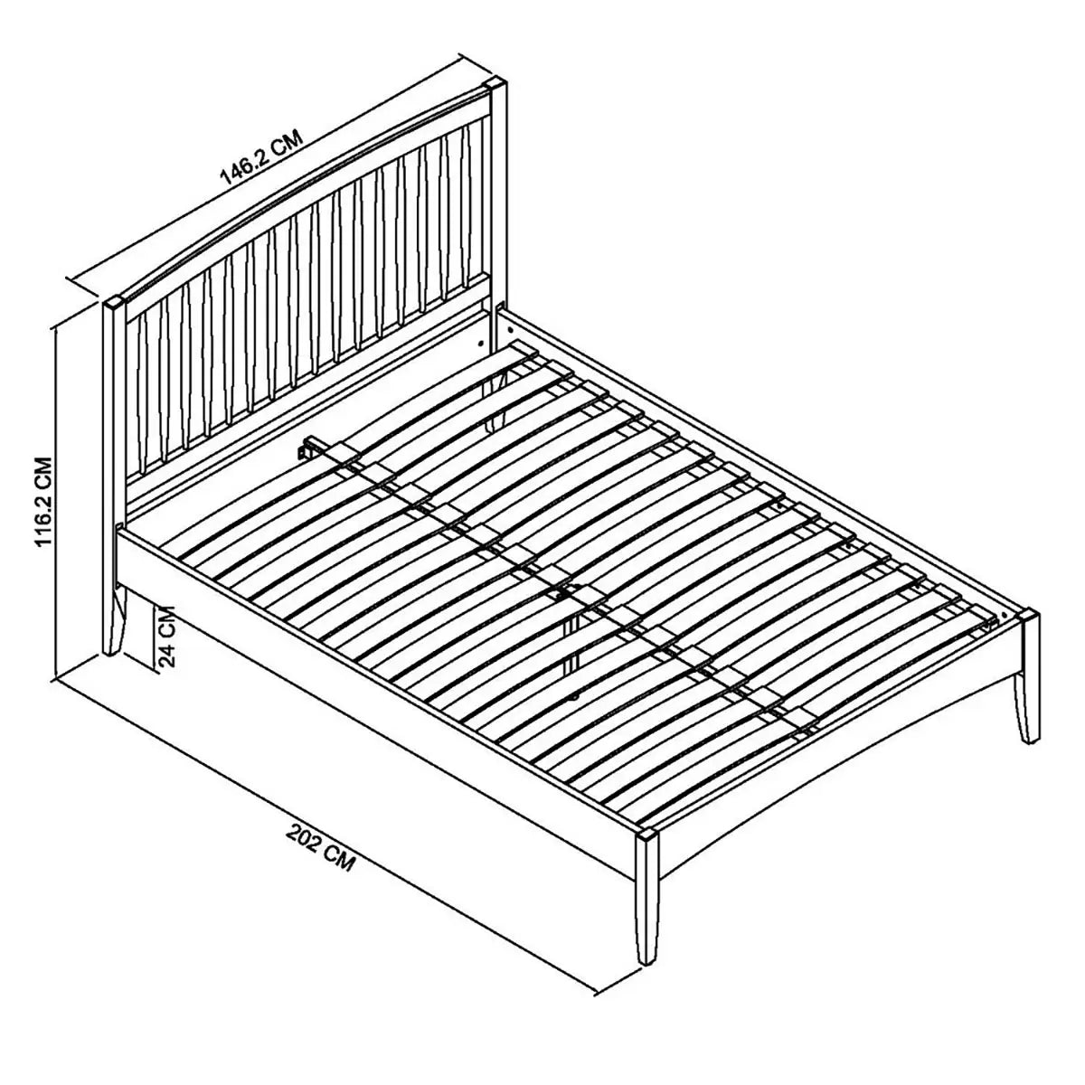 Bentley Designs Whitby Scandi Oak & Soft Grey Bed Frame in 2 Sizes