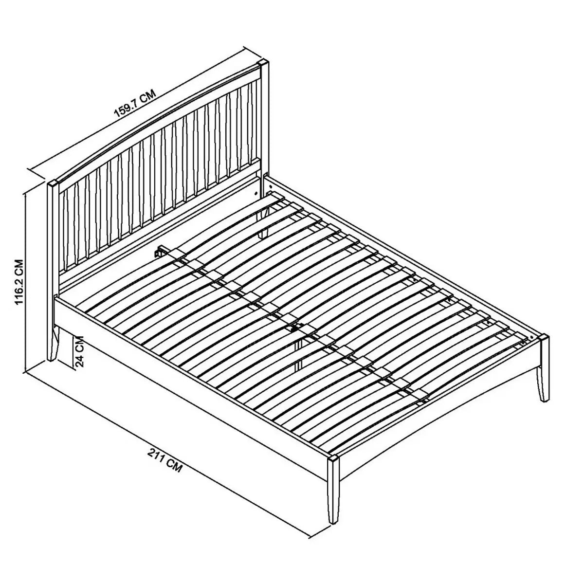 Bentley Designs Whitby Scandi Oak & Soft Grey Bed Frame in 2 Sizes